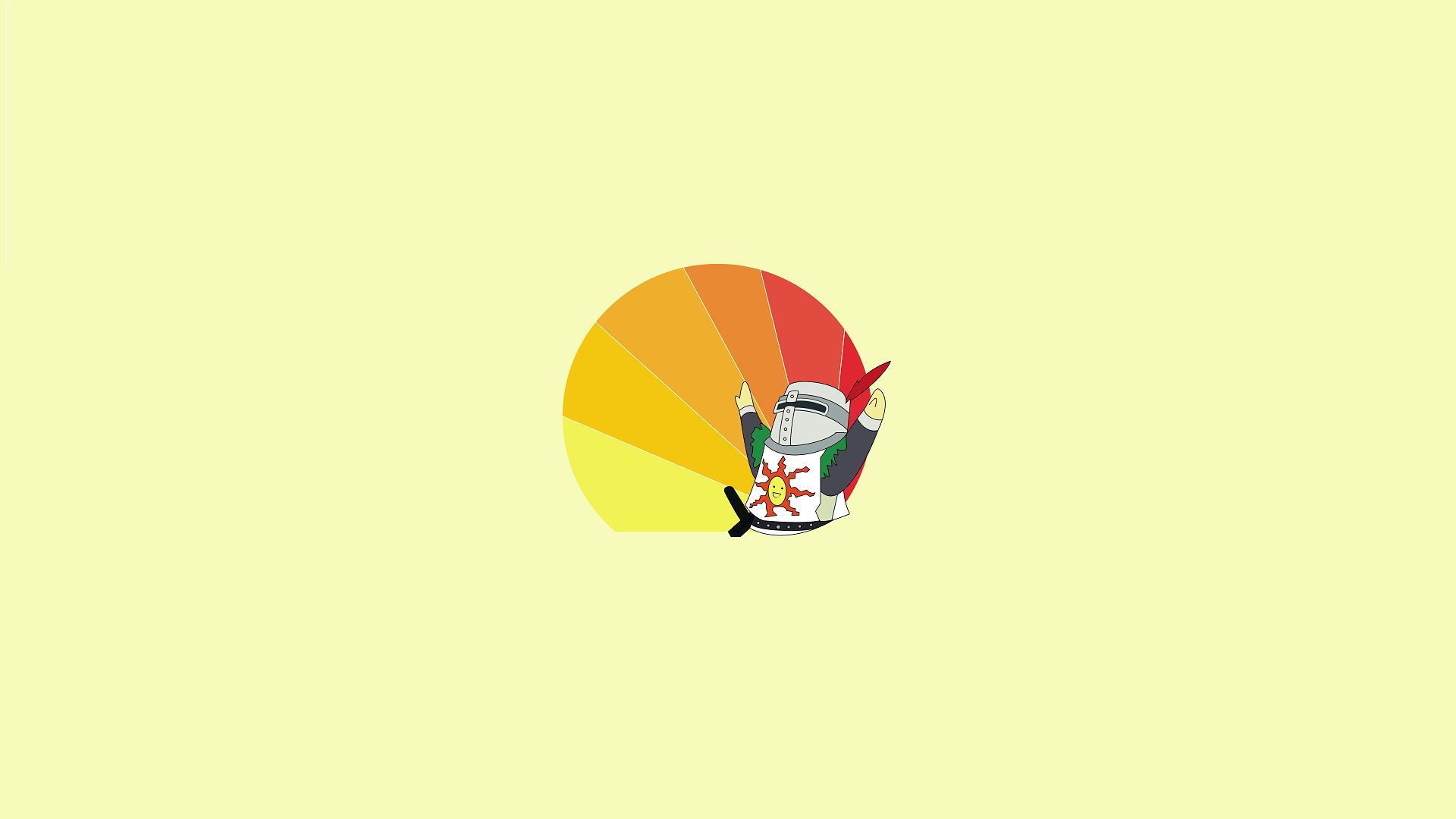 Solaire of Astora with a sunburst HD Wallpaper