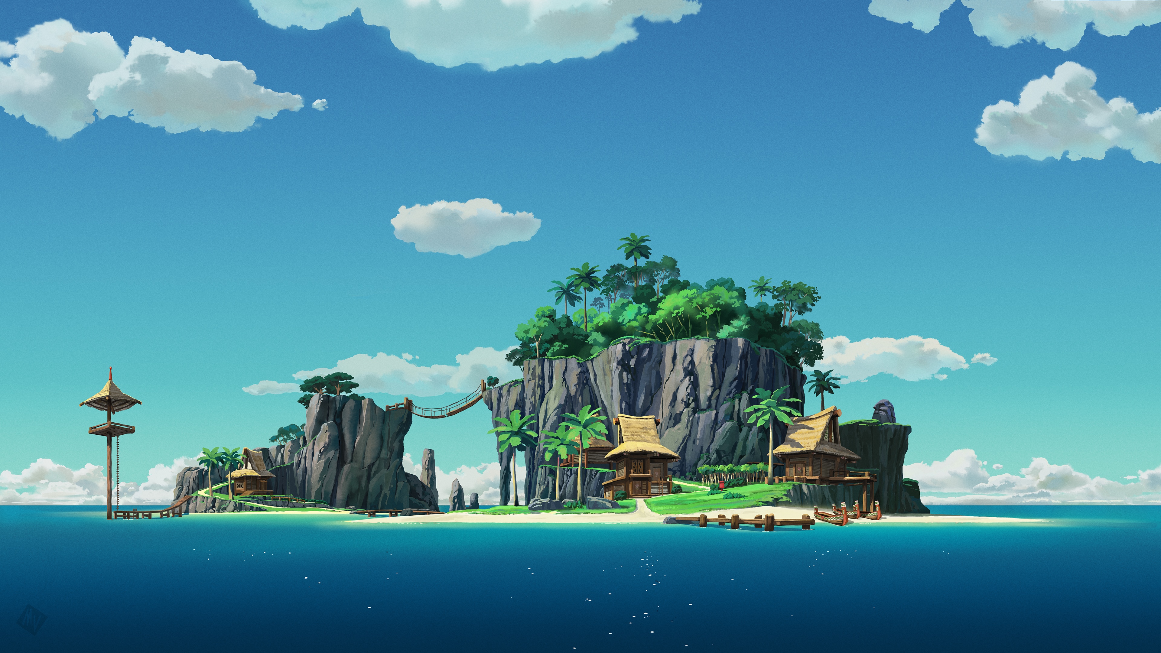 The Legend of Zelda: The Wind Waker Island Landscape HD Wallpaper