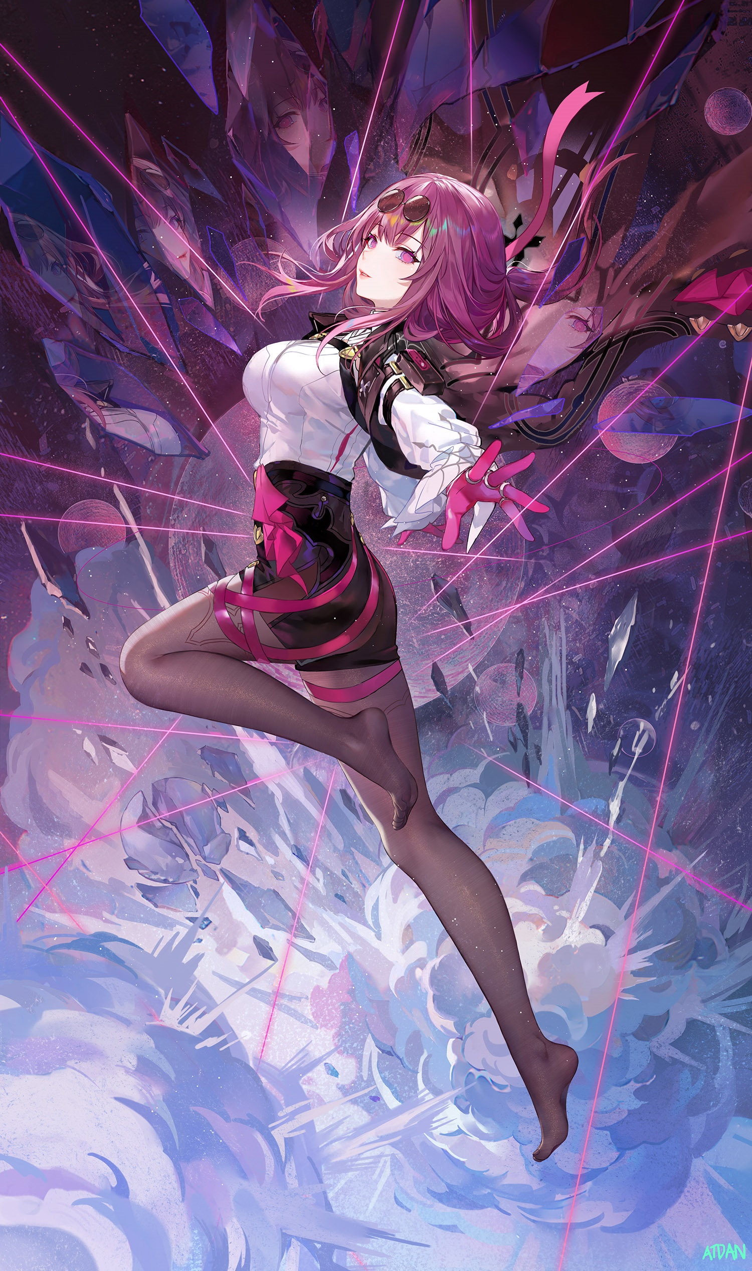 Kafka from Honkai: Star Rail in anime art style HD Phone Wallpaper