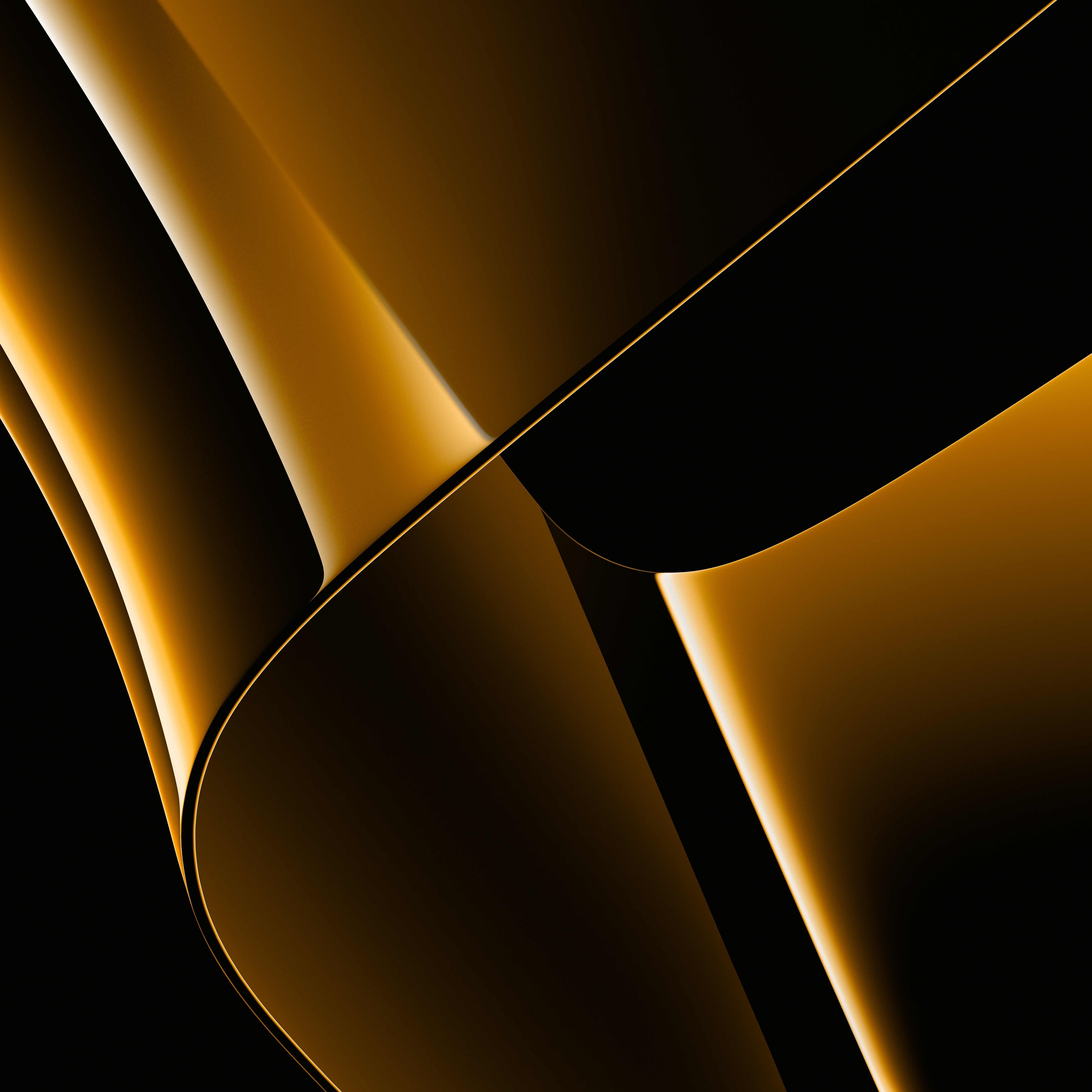 Abstract gold and black minimalist design HD Wallpaper