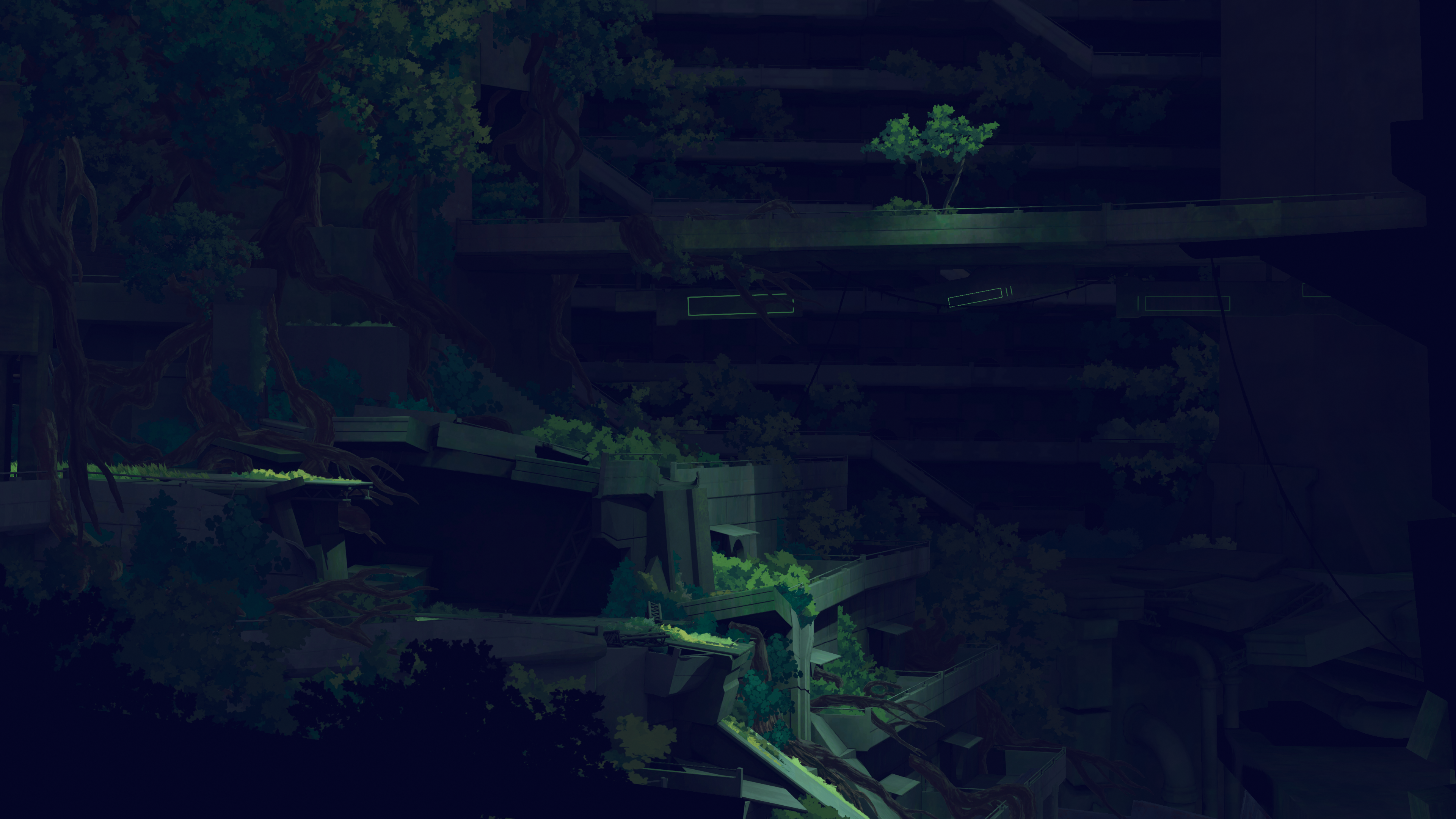 4K Planet of Lana ruins with nature HD Wallpaper