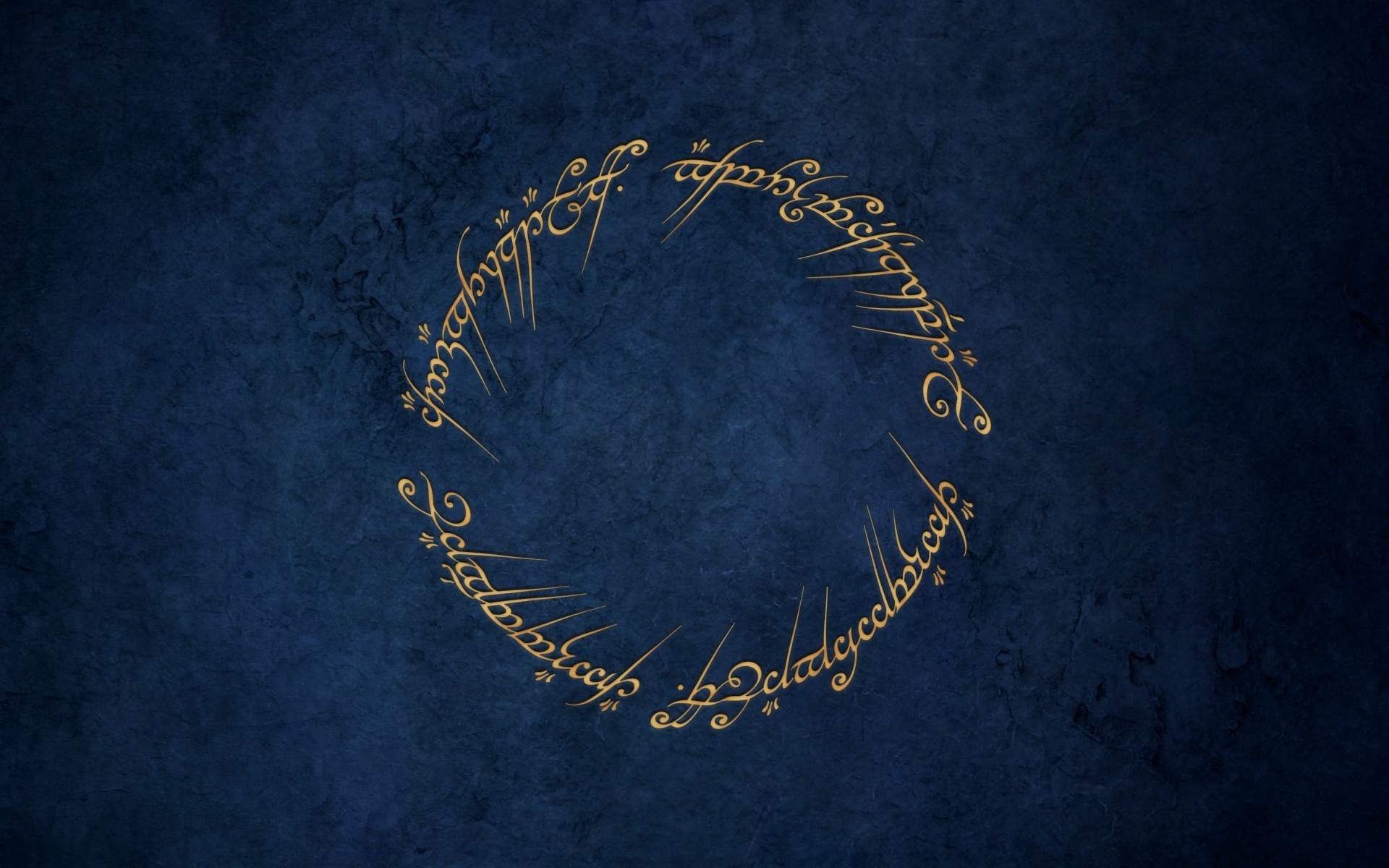 The Lord of the Rings inscription on a dark blue background HD Wallpaper