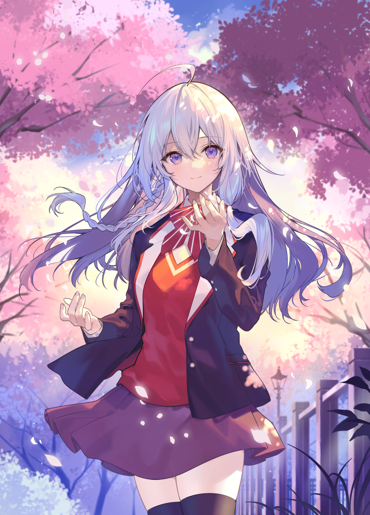 Elaina from Majo no Tabitabi in a school uniform HD Phone Wallpaper