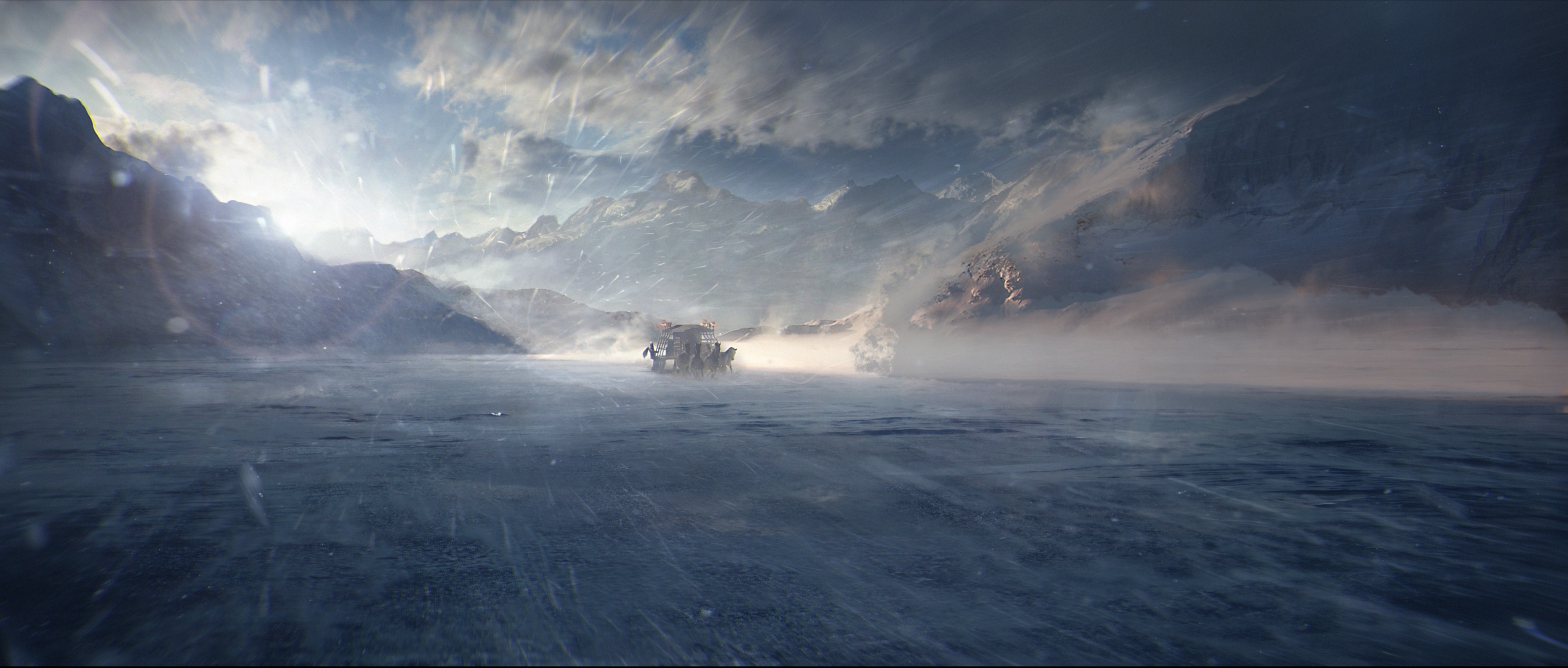 Dungeons & Dragons: Honor Among Thieves sled in snow HD Wallpaper