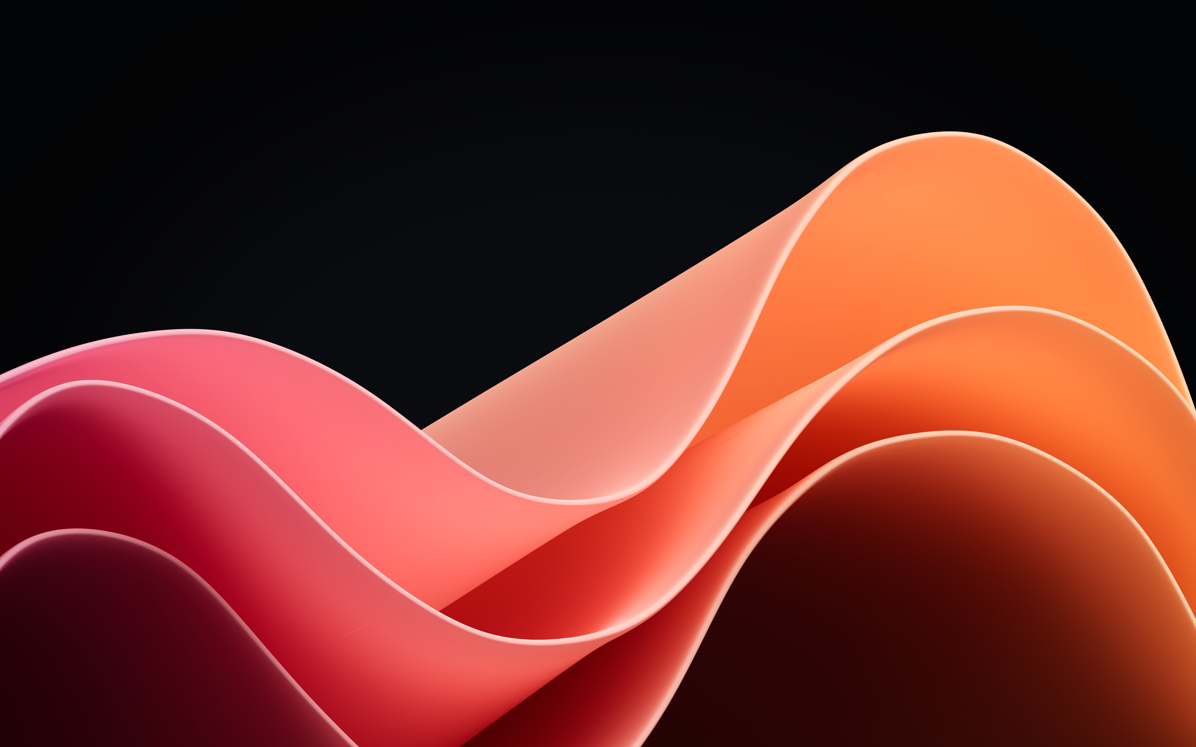 Windows 11 4K colorful waveforms abstract HD Wallpaper