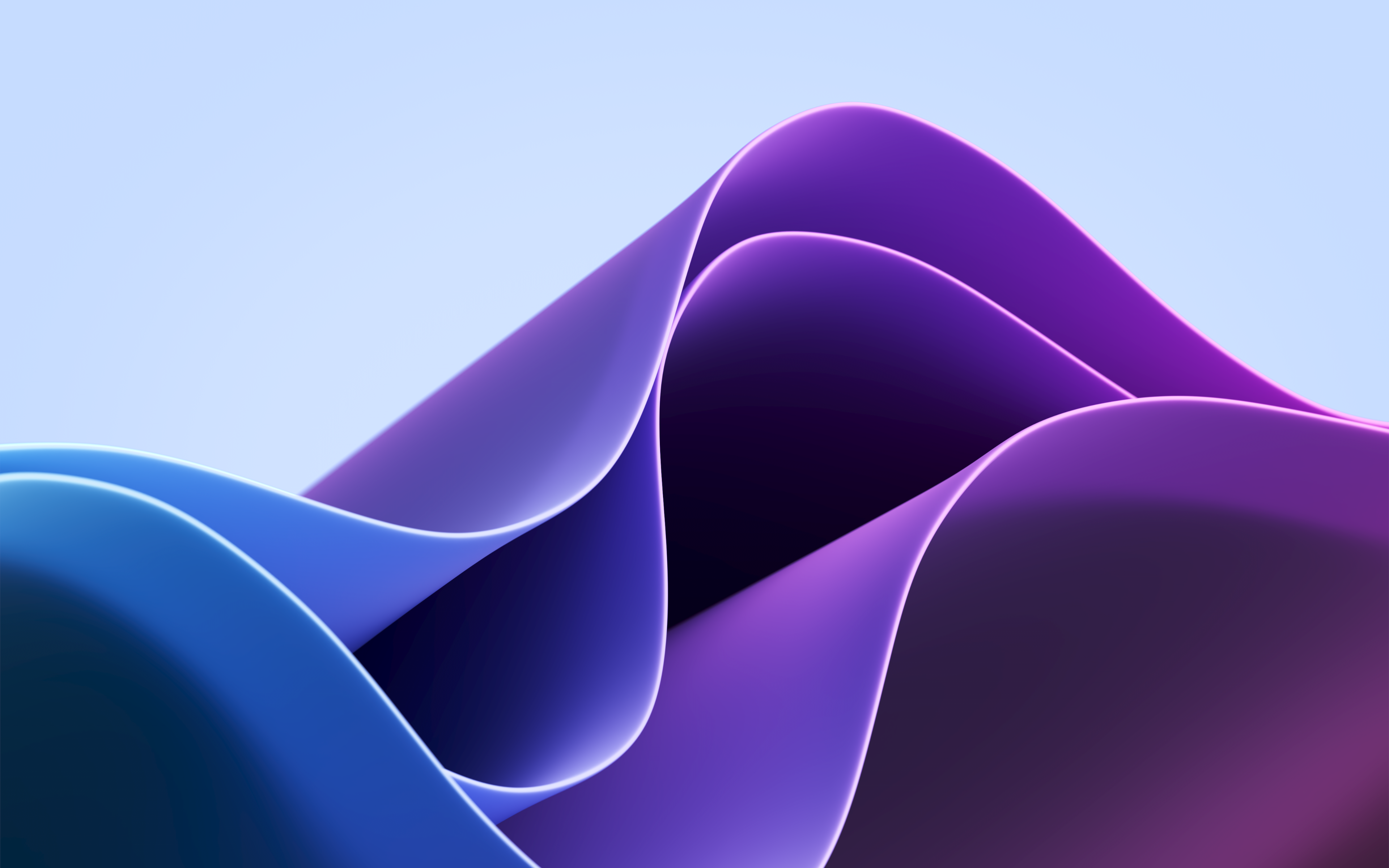 4K Microsoft Windows 11 abstract waveforms HD Wallpaper