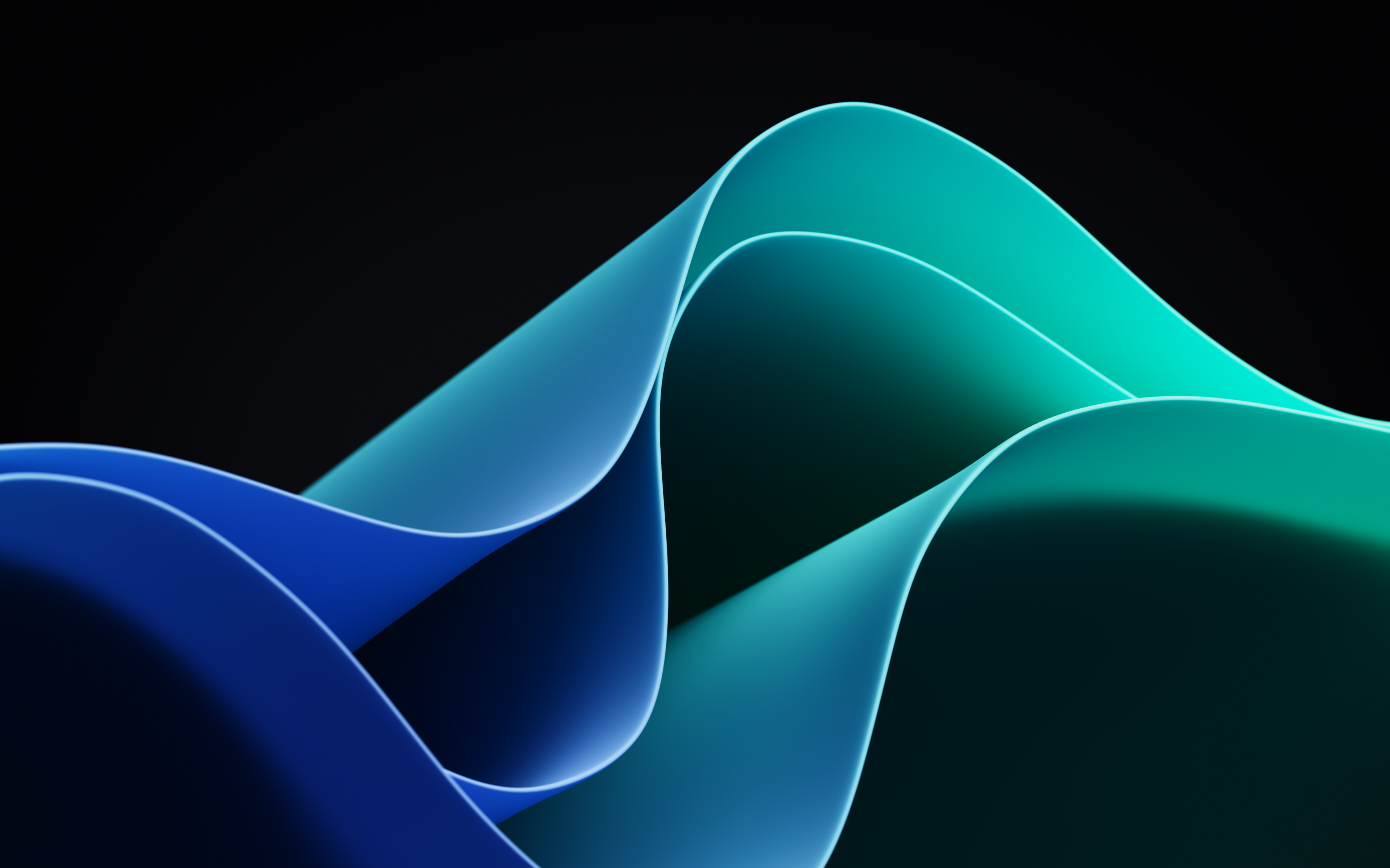 Windows 11 4K Abstract Waveforms HD Wallpaper