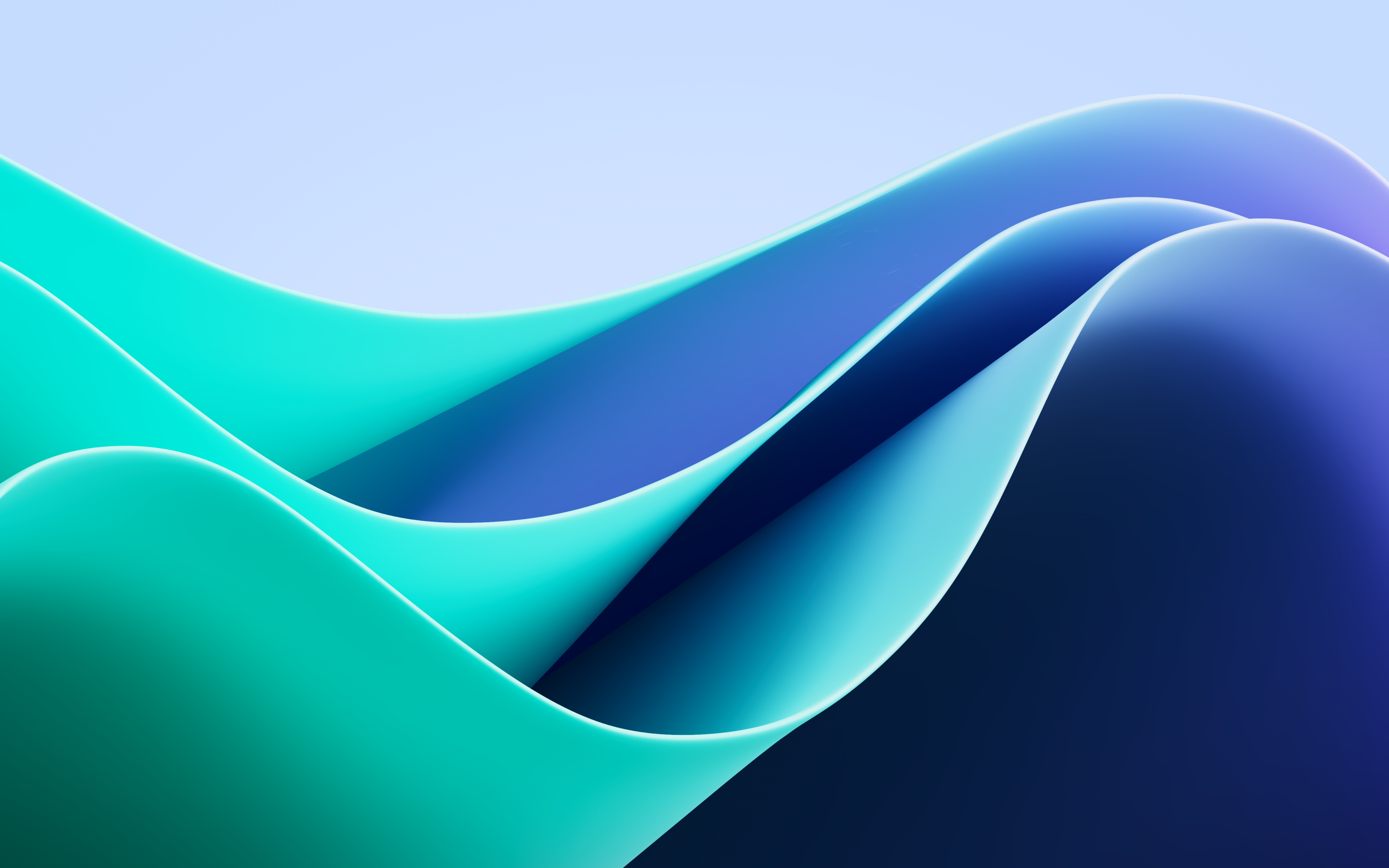Windows 11 4K colorful waveforms HD Wallpaper