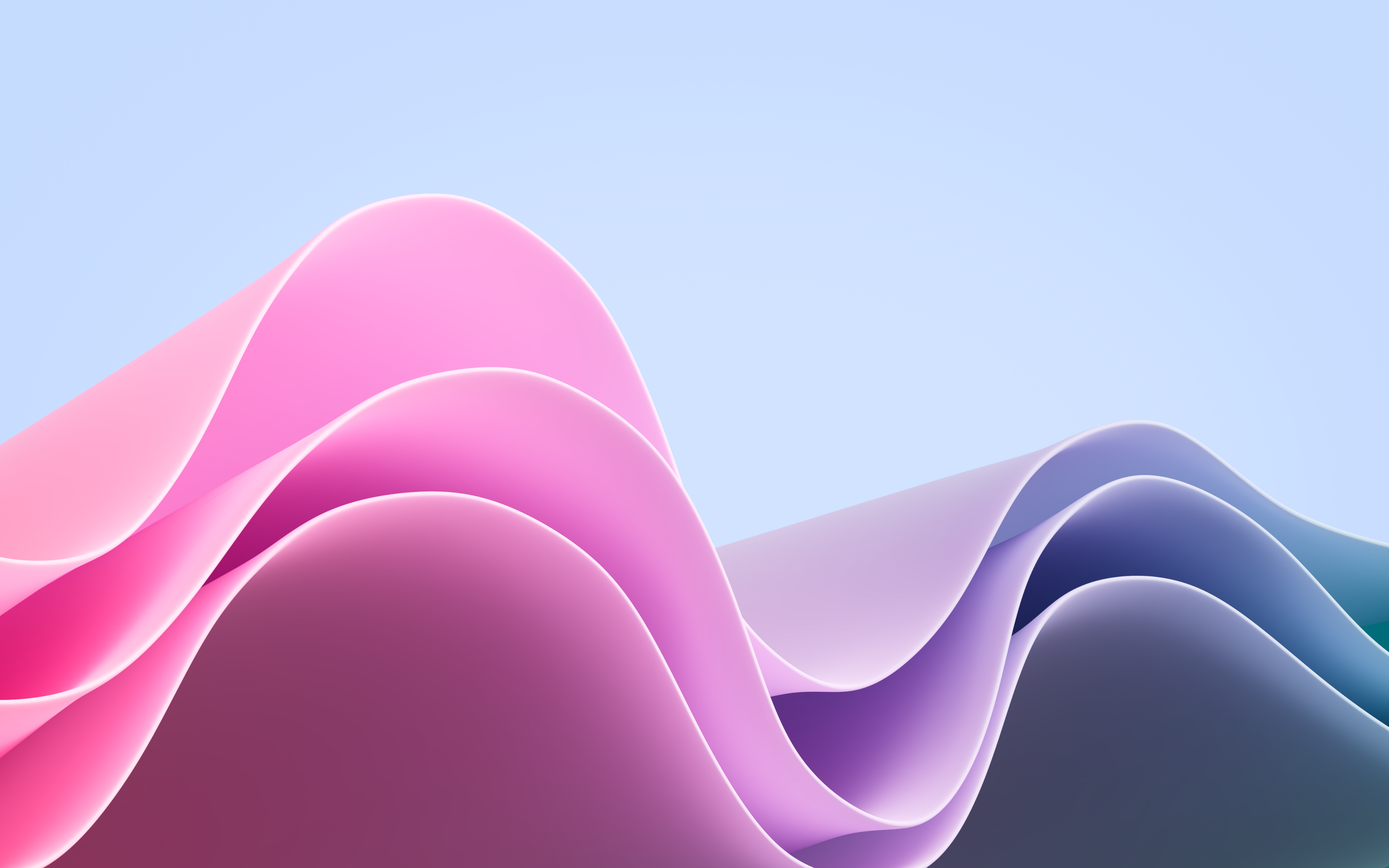 Windows 11 4K colorful waveforms HD Wallpaper