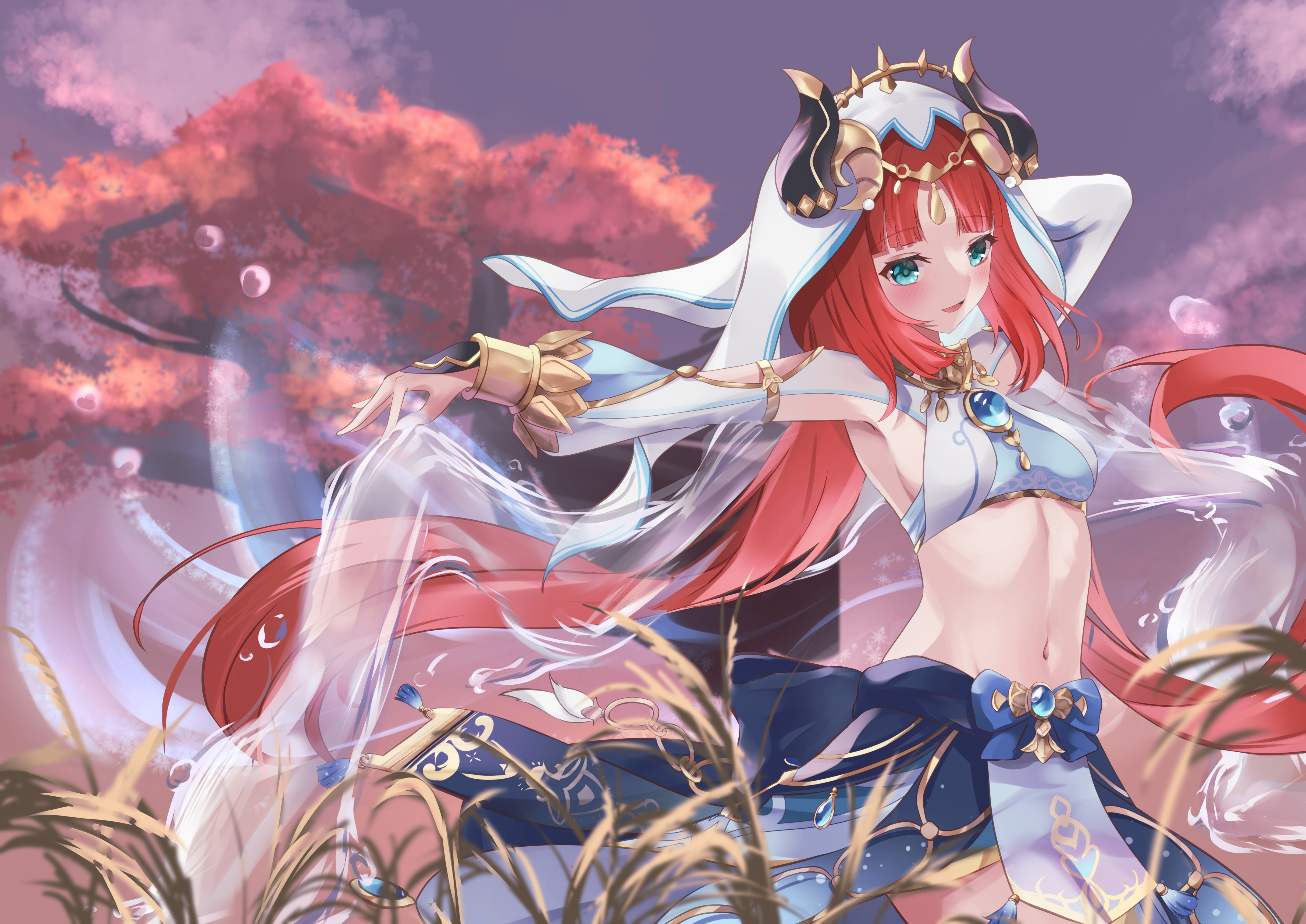 4K Nilou from Genshin Impact with blue eyes HD Wallpaper