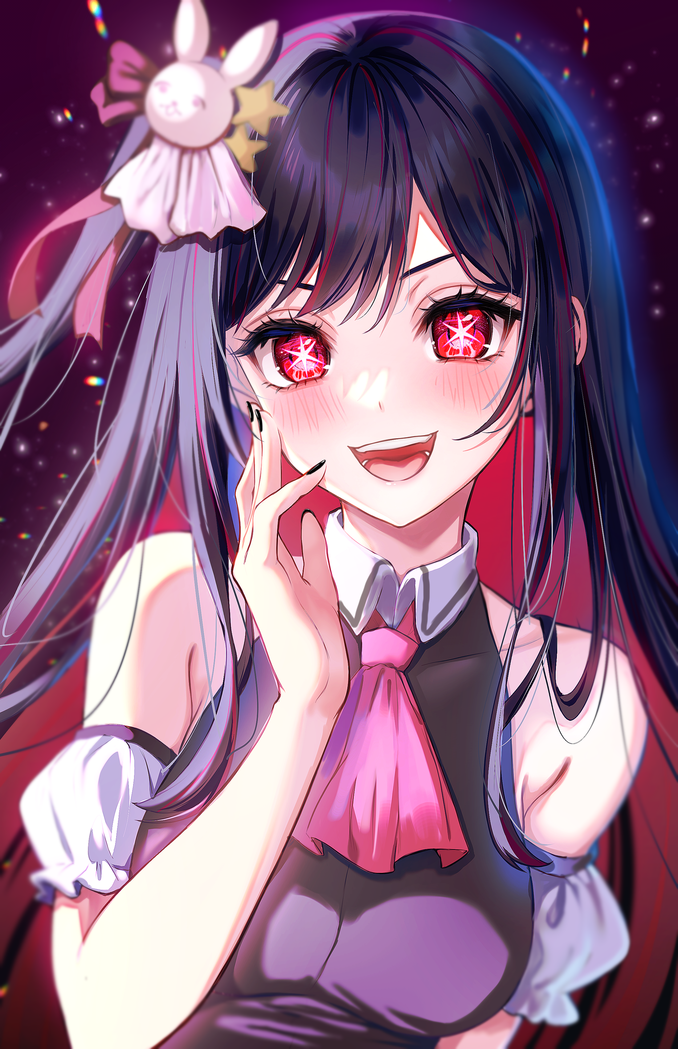 Hoshino Ai from Oshi no Ko with Star Eyes HD Phone Wallpaper
