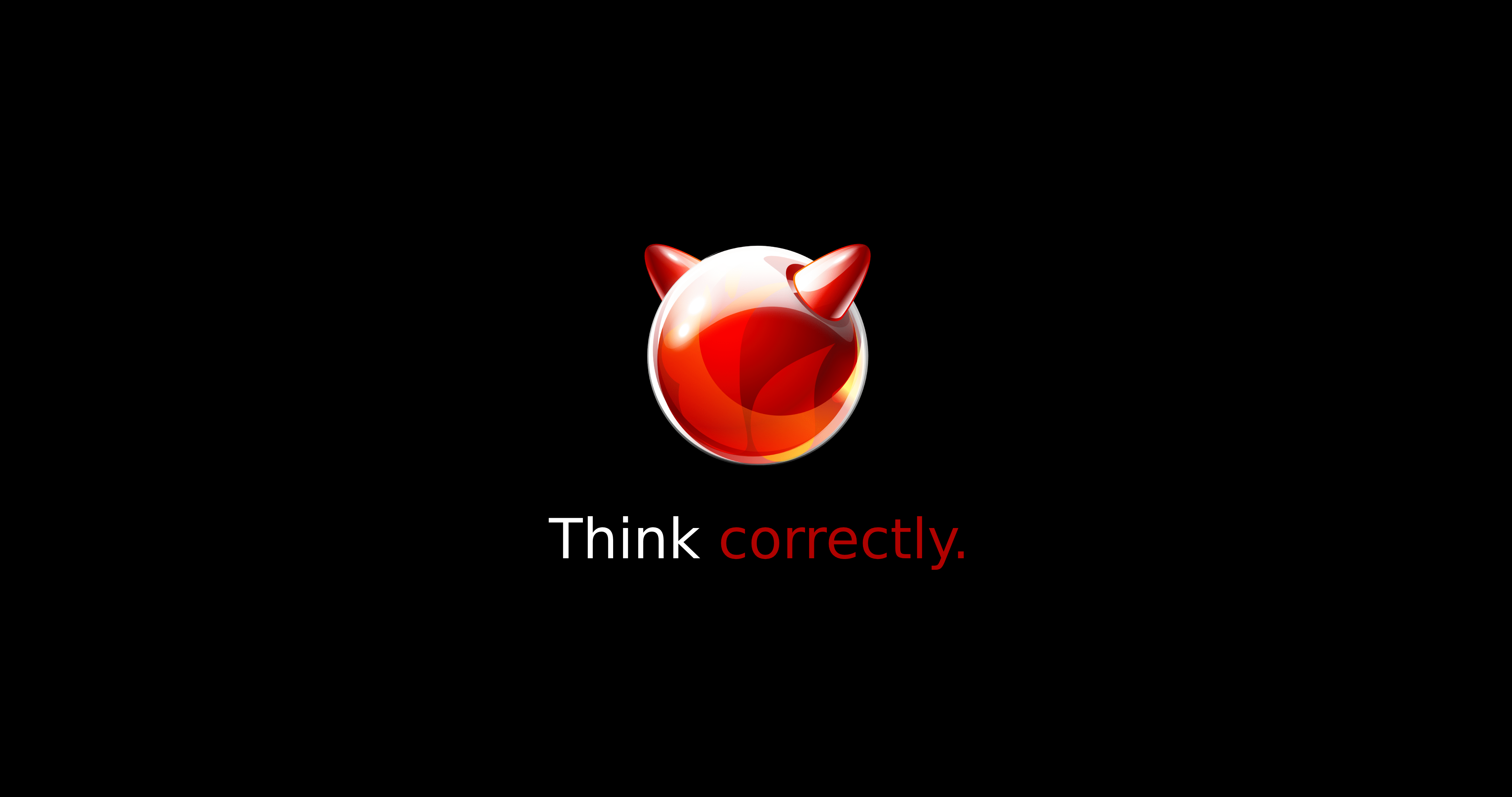 FreeBSD logo with text HD Wallpaper