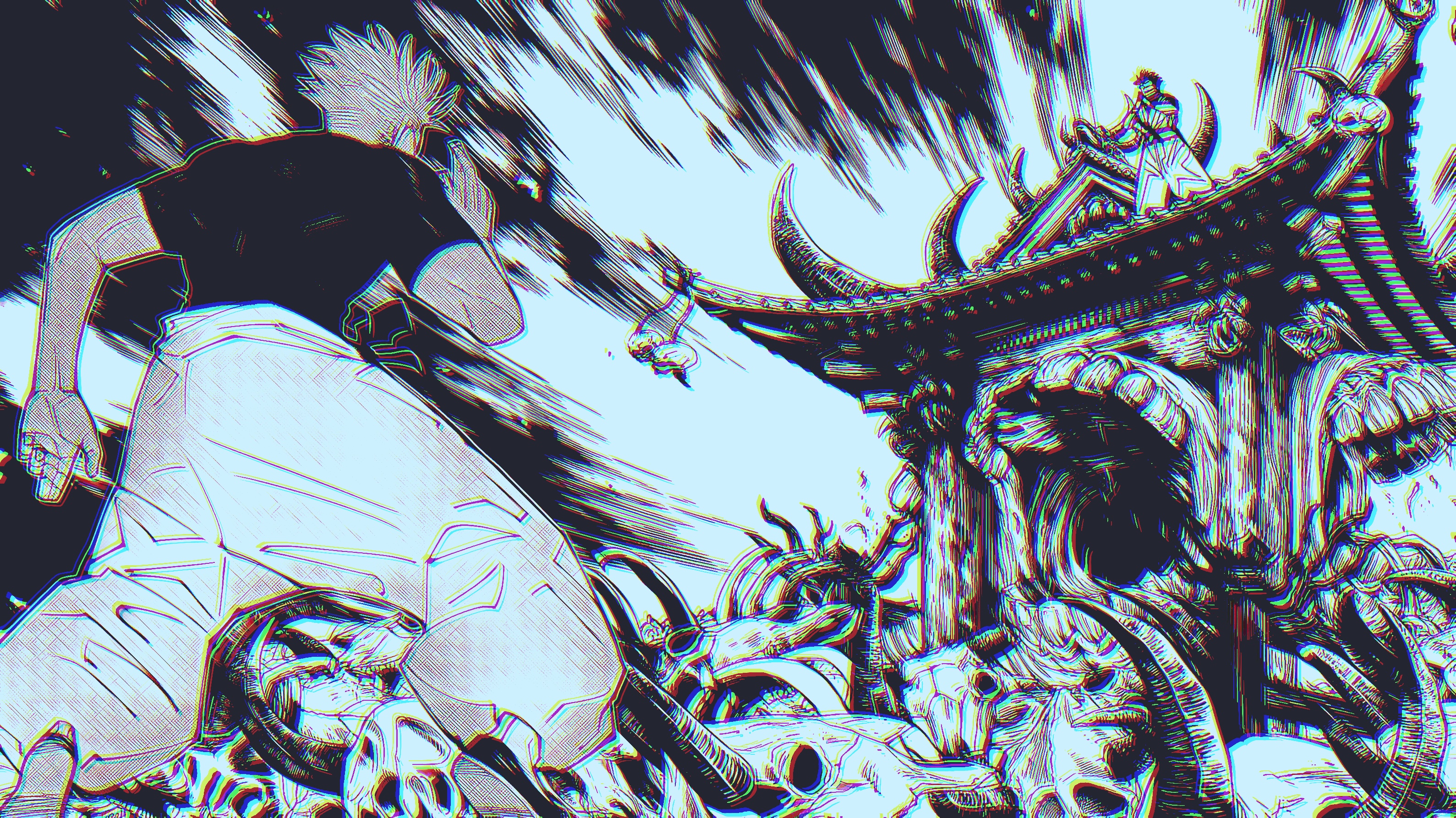 Satoru Gojo and Ryomen Sukuna in Jujutsu Kaisen HD Wallpaper