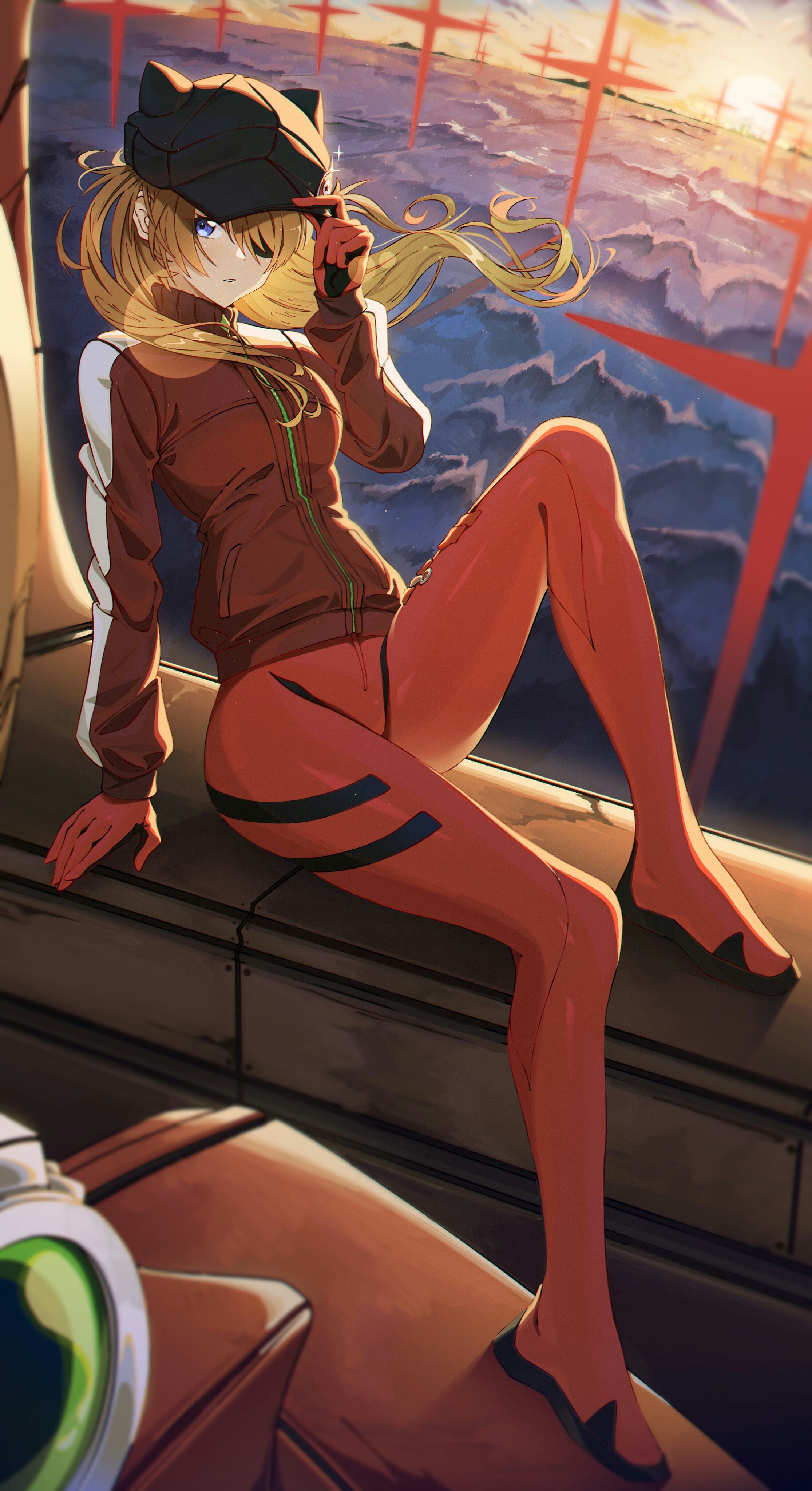 Asuka Langley Soryu in Neon Genesis Evangelion outfit HD Phone Wallpaper