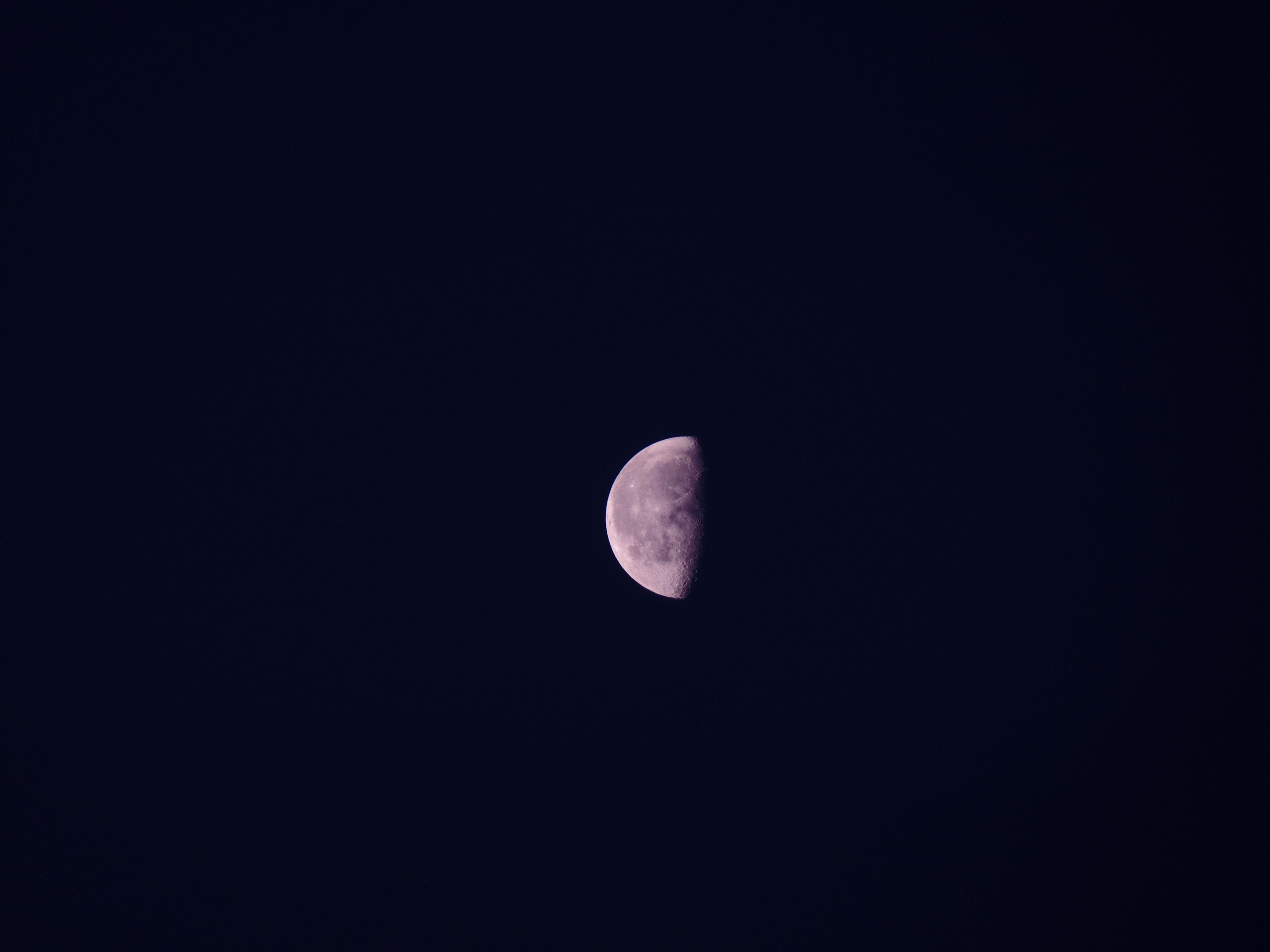 4K Moon in a dark night sky HD Wallpaper