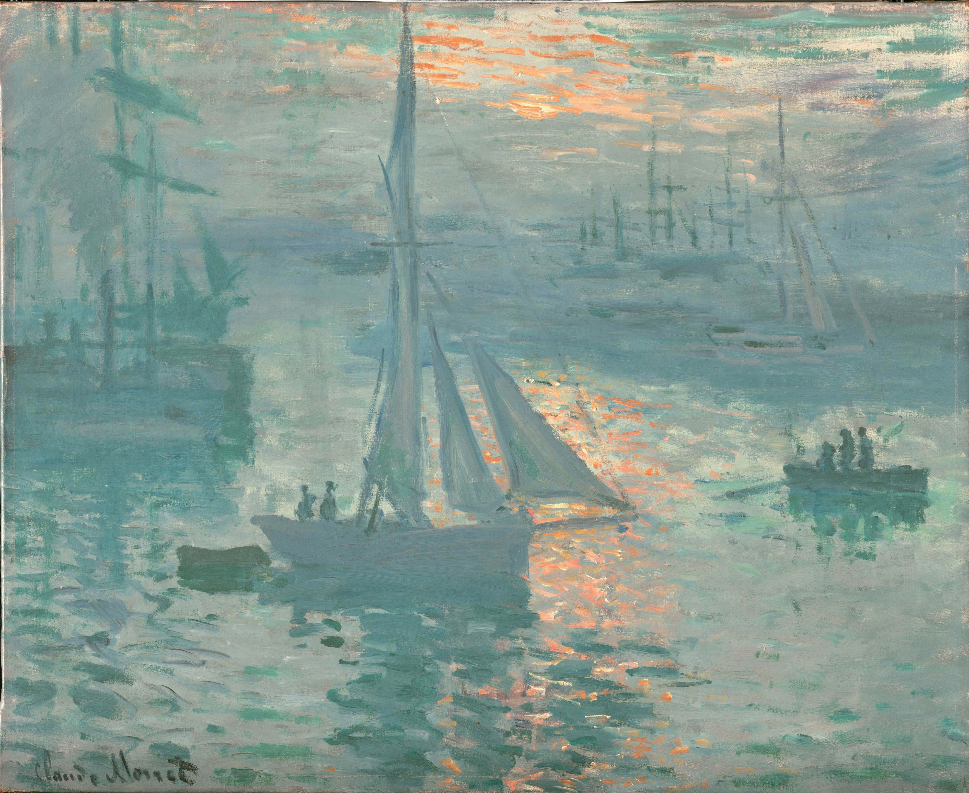 Impression, Sunrise by Claude Monet HD Wallpaper
