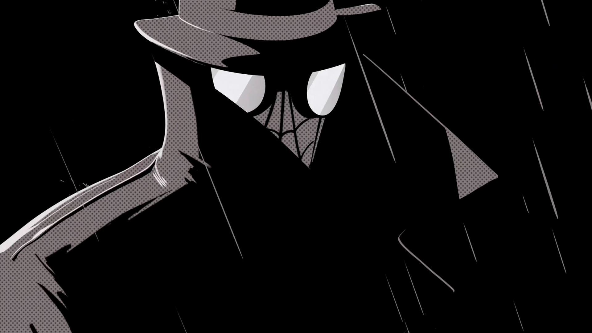 Spider-Man Noir in the Rain HD Wallpaper