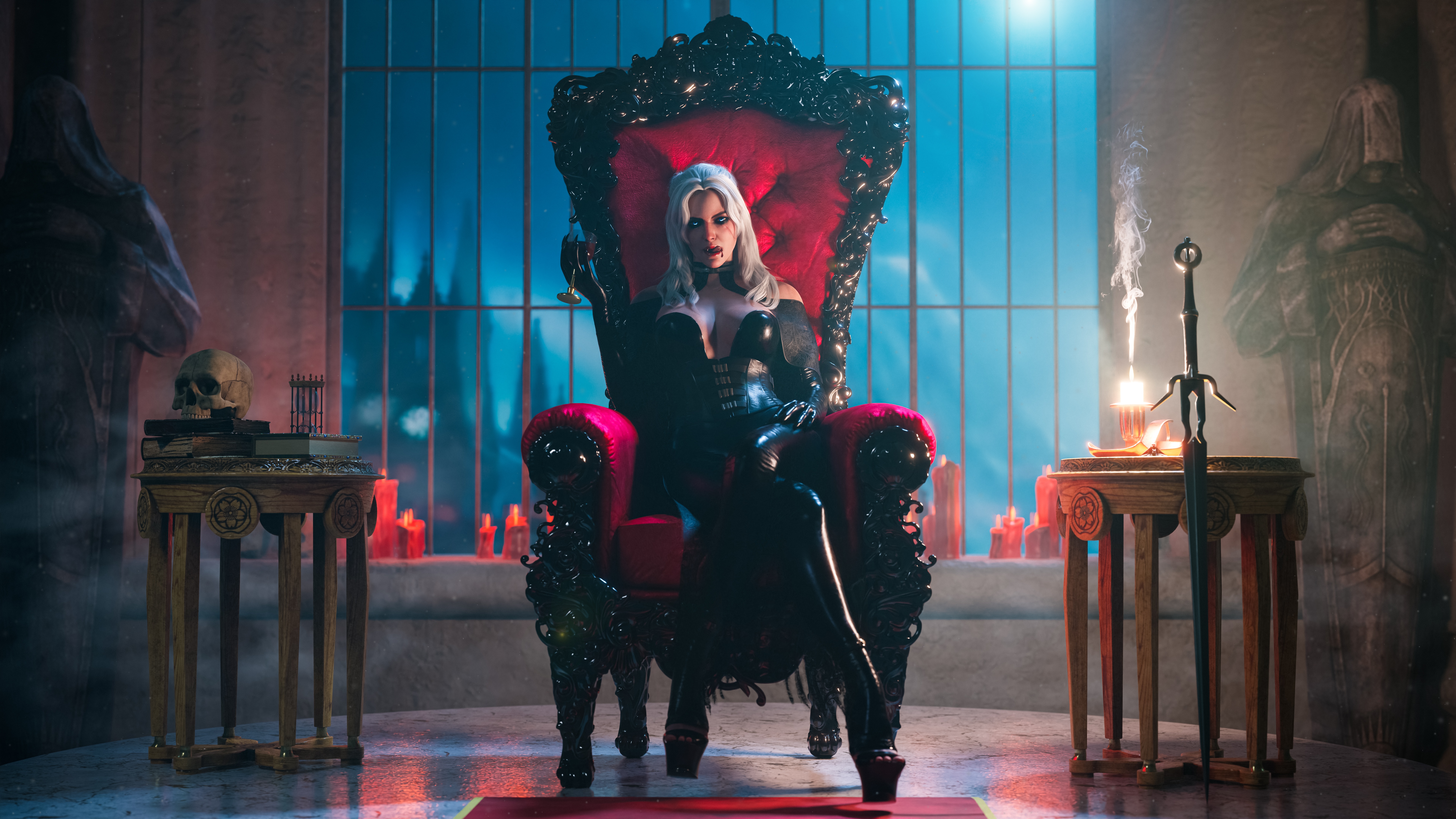 4K The Witcher 3: Wild Hunt Cirilla on Throne HD Wallpaper