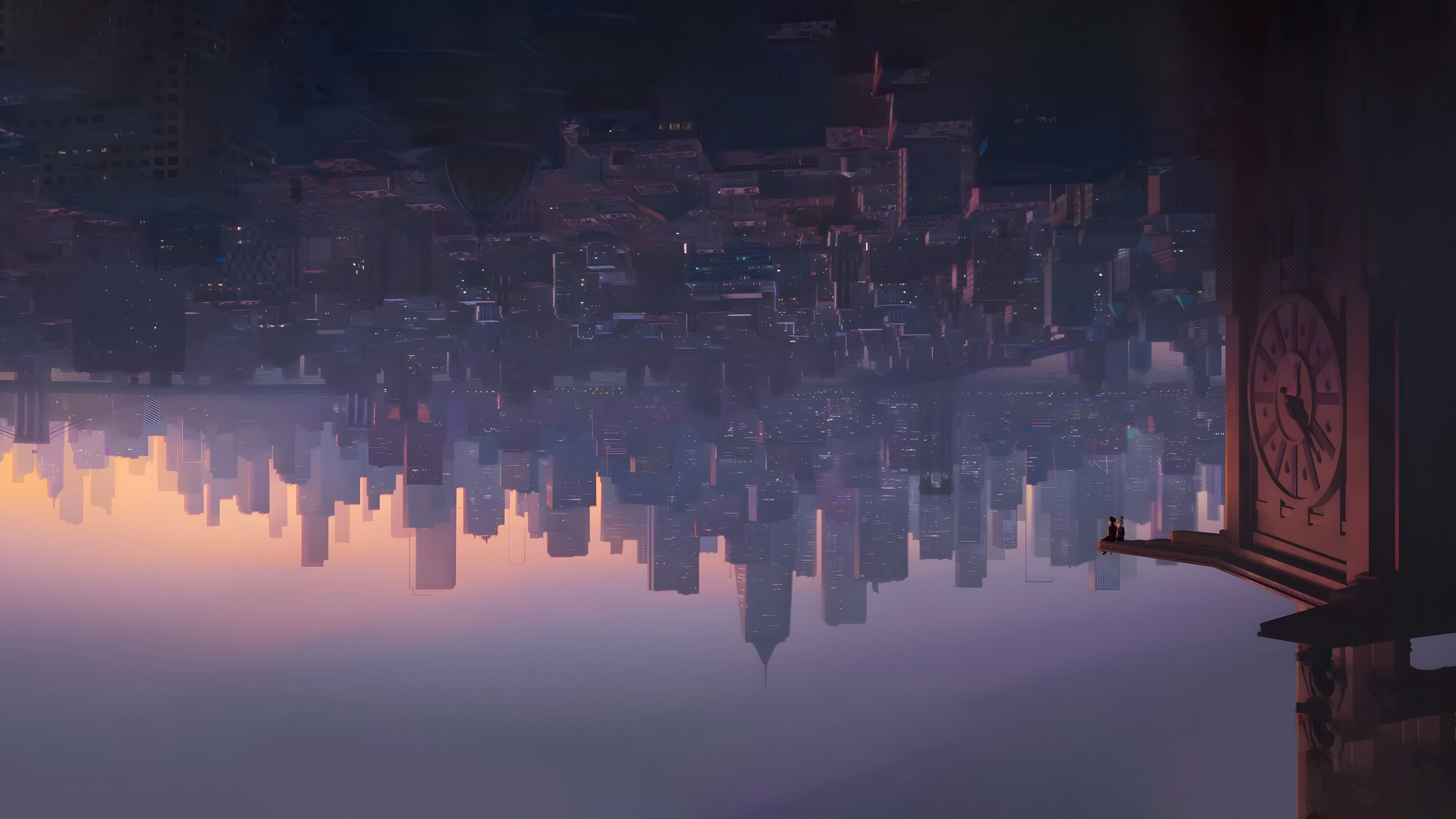 Spider-Man: Across the Spider-Verse city scene HD Wallpaper