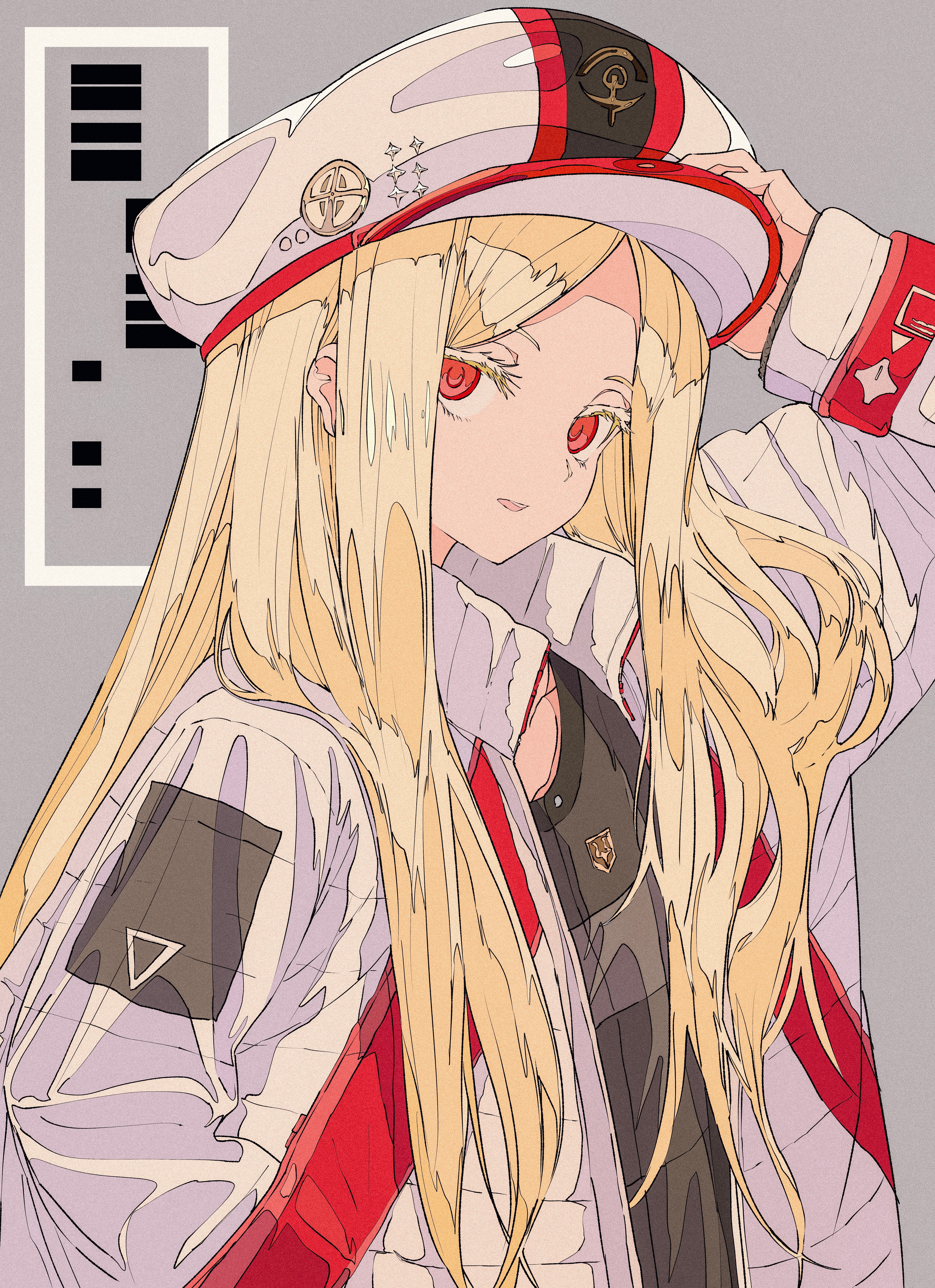 4K Anime Girl with Blonde Hair and Red Eyes HD Phone Wallpaper