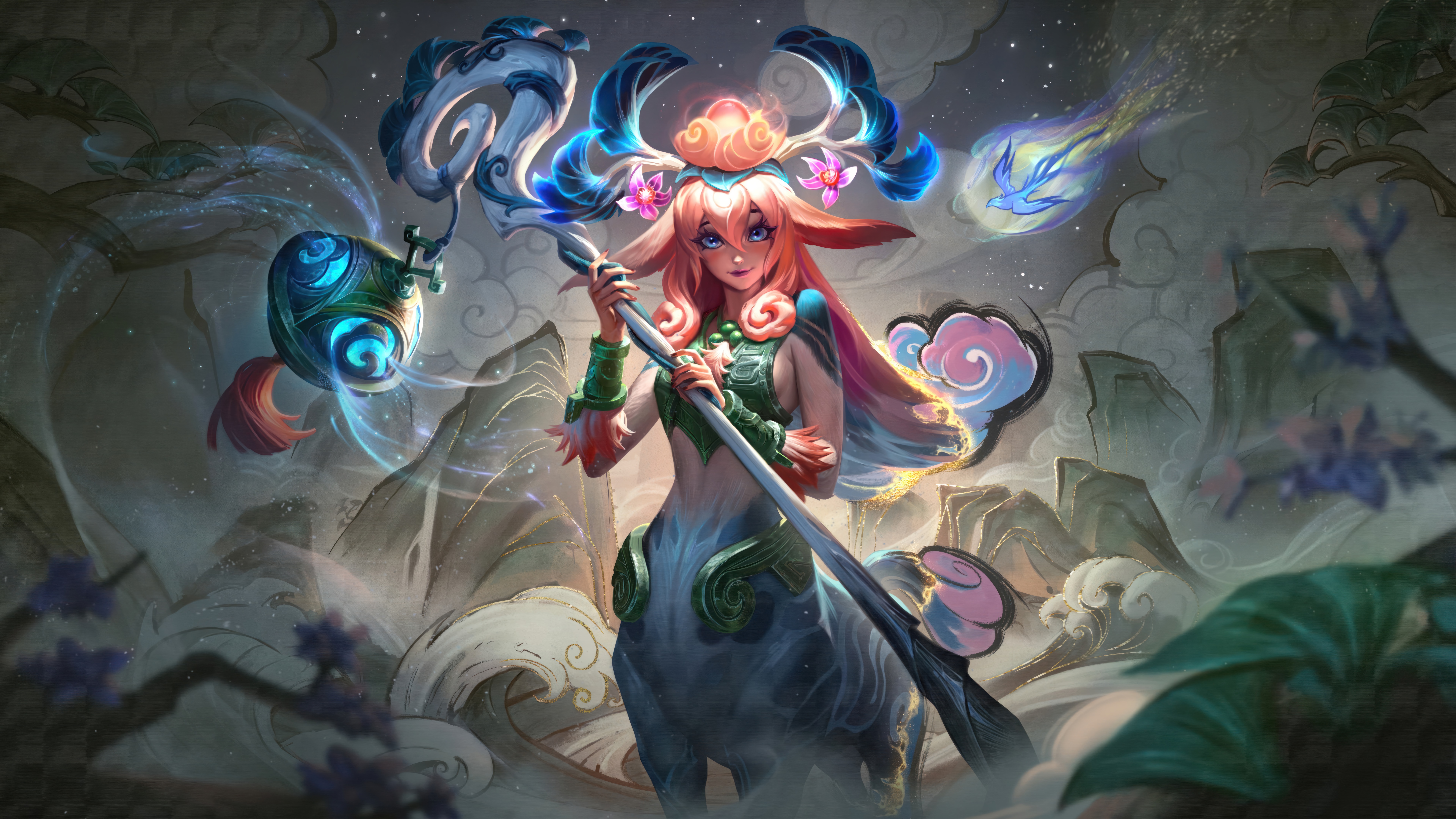 Shan Hai Scrolls Lillia in League of Legends HD Wallpaper