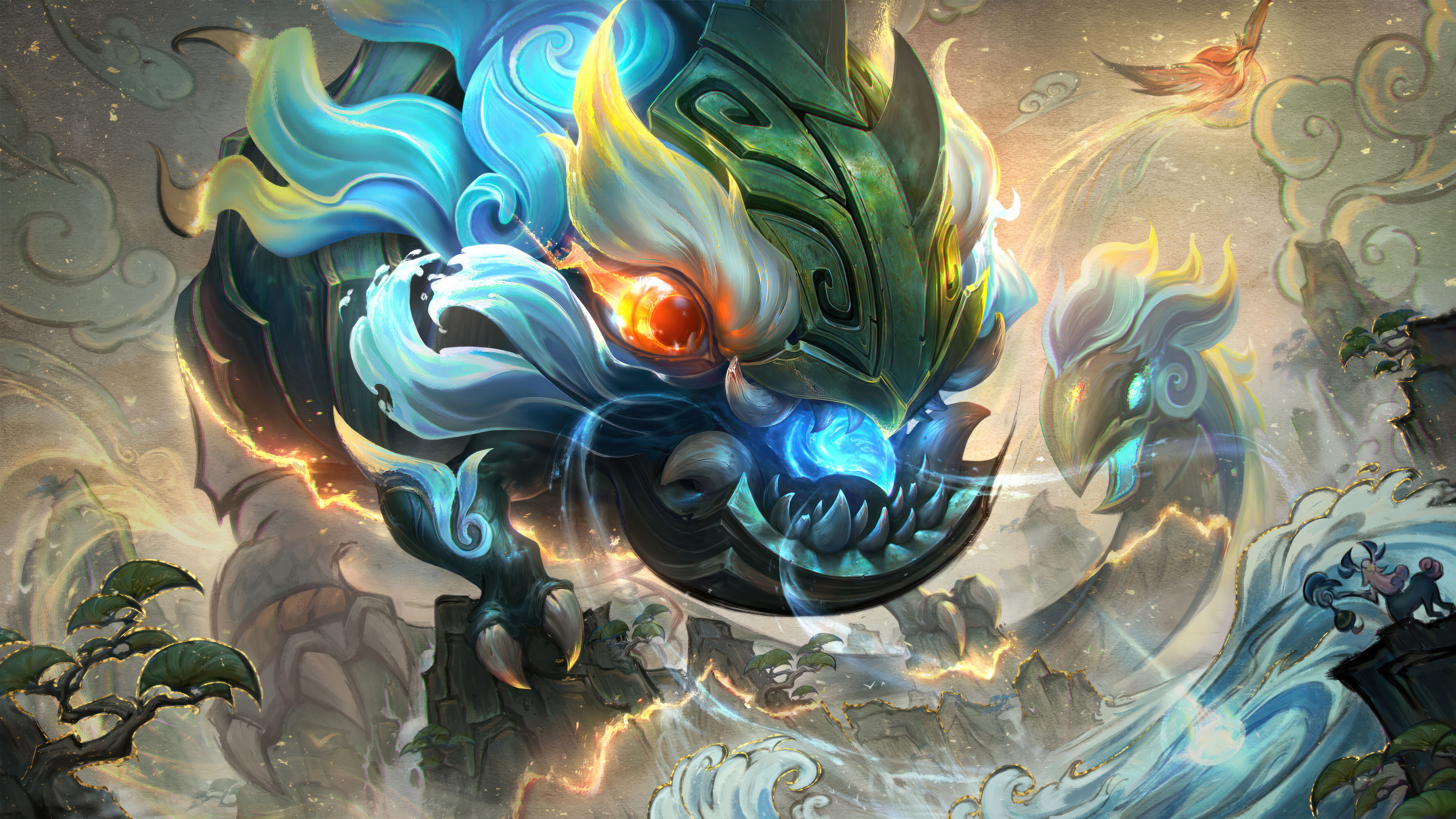 Shan Hai Scrolls Kog'Maw in 4K HD Wallpaper