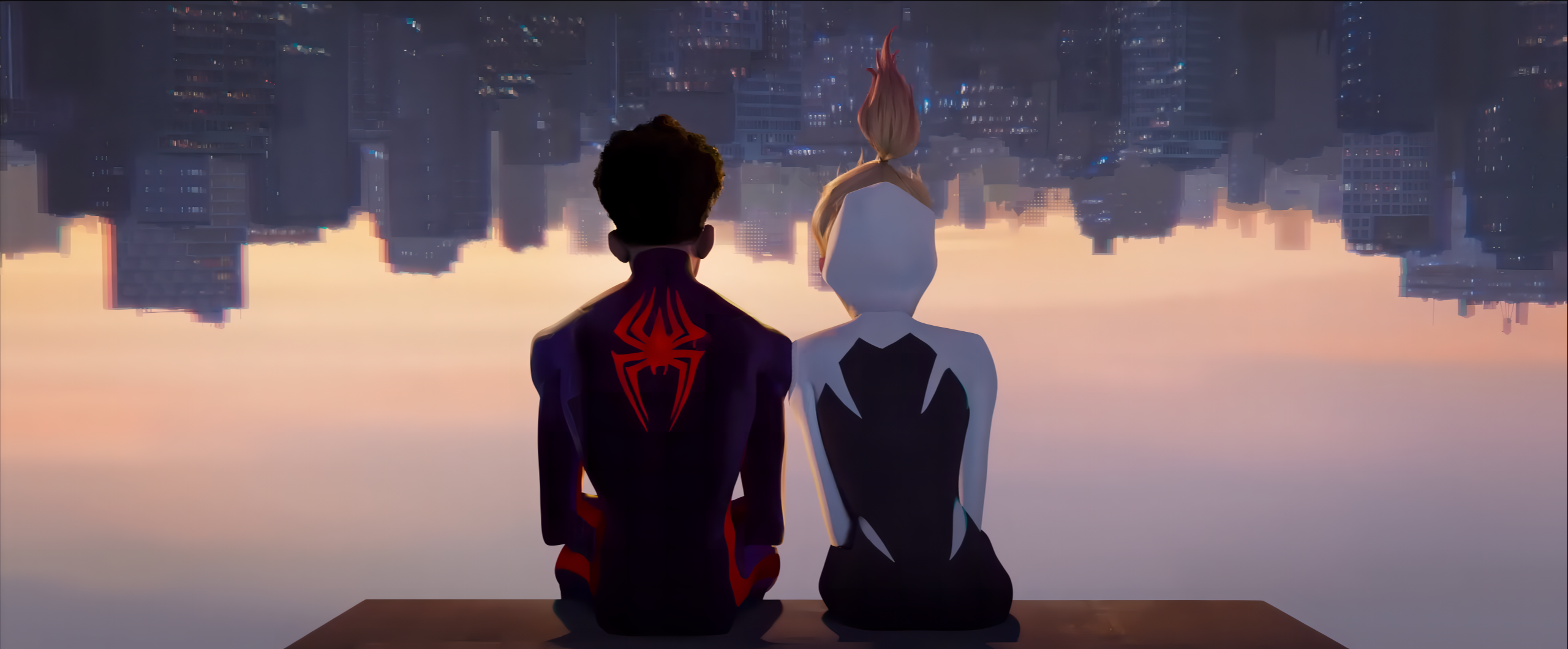 Spider-Man: Across the Spider-Verse Miles Morales and Gwen Stacy HD Wallpaper