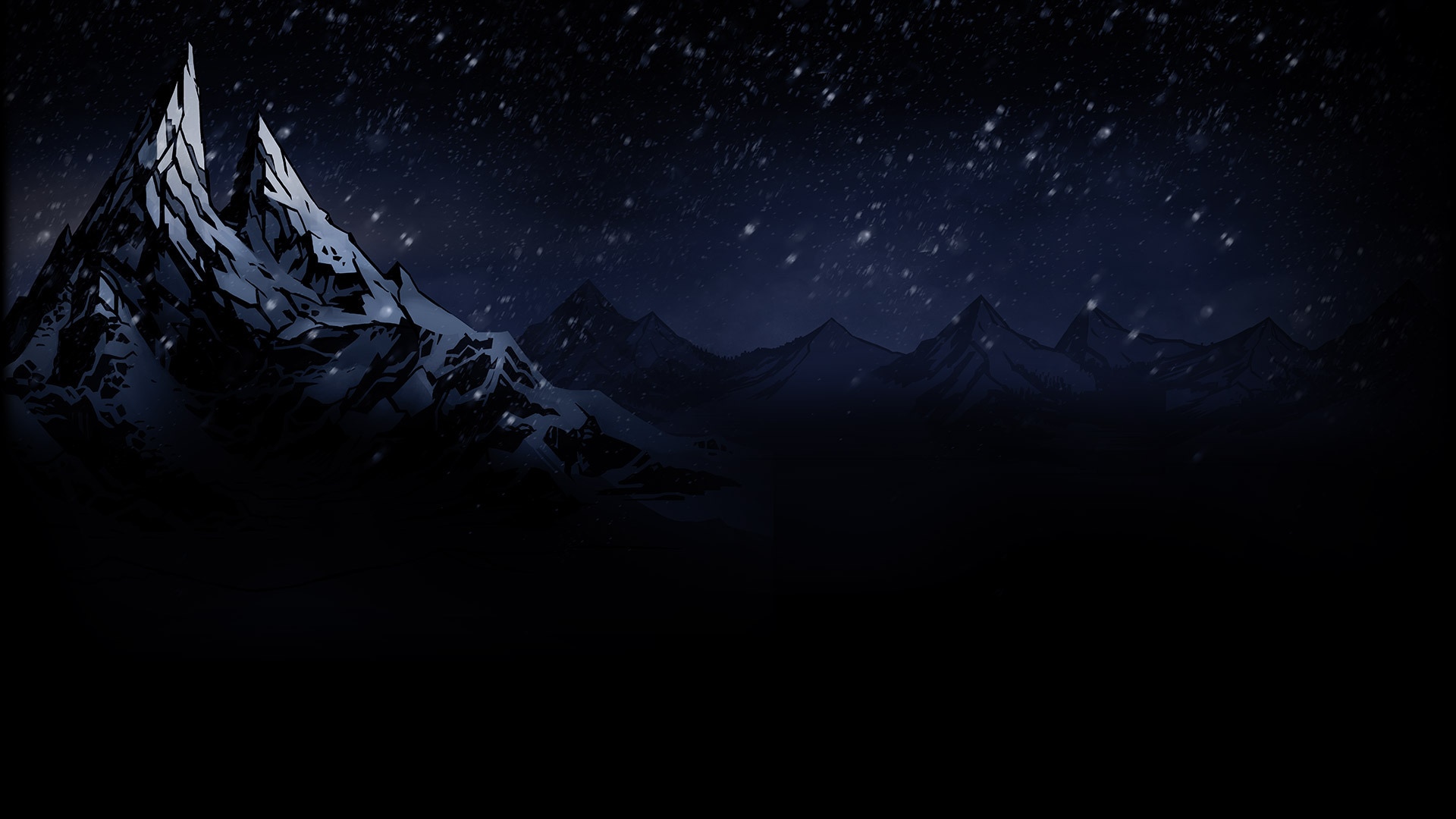 Darkest Dungeon Snowy Mountains Night Sky HD Wallpaper
