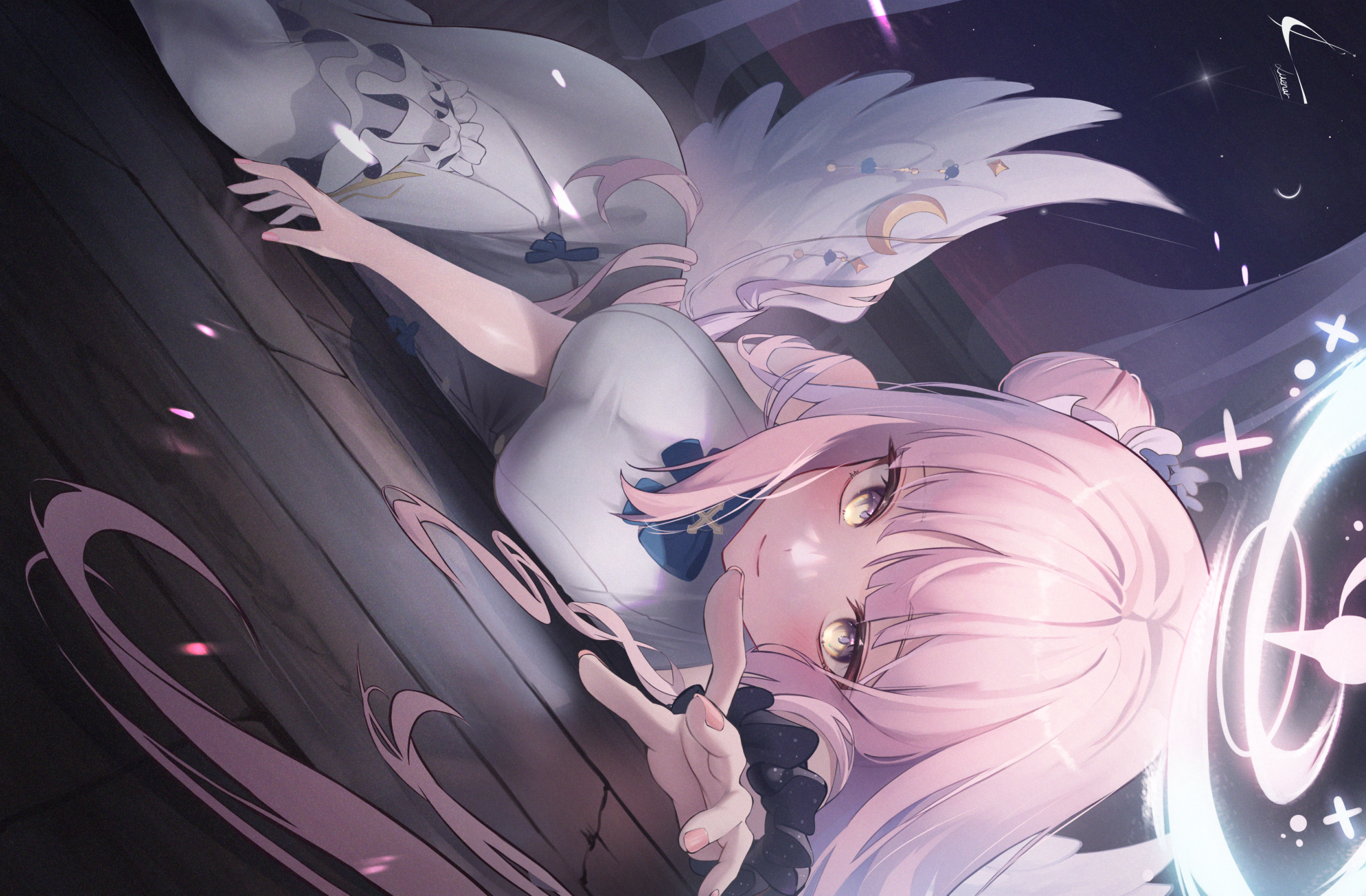 Misono Mika with Pink Hair and Wings HD Wallpaper