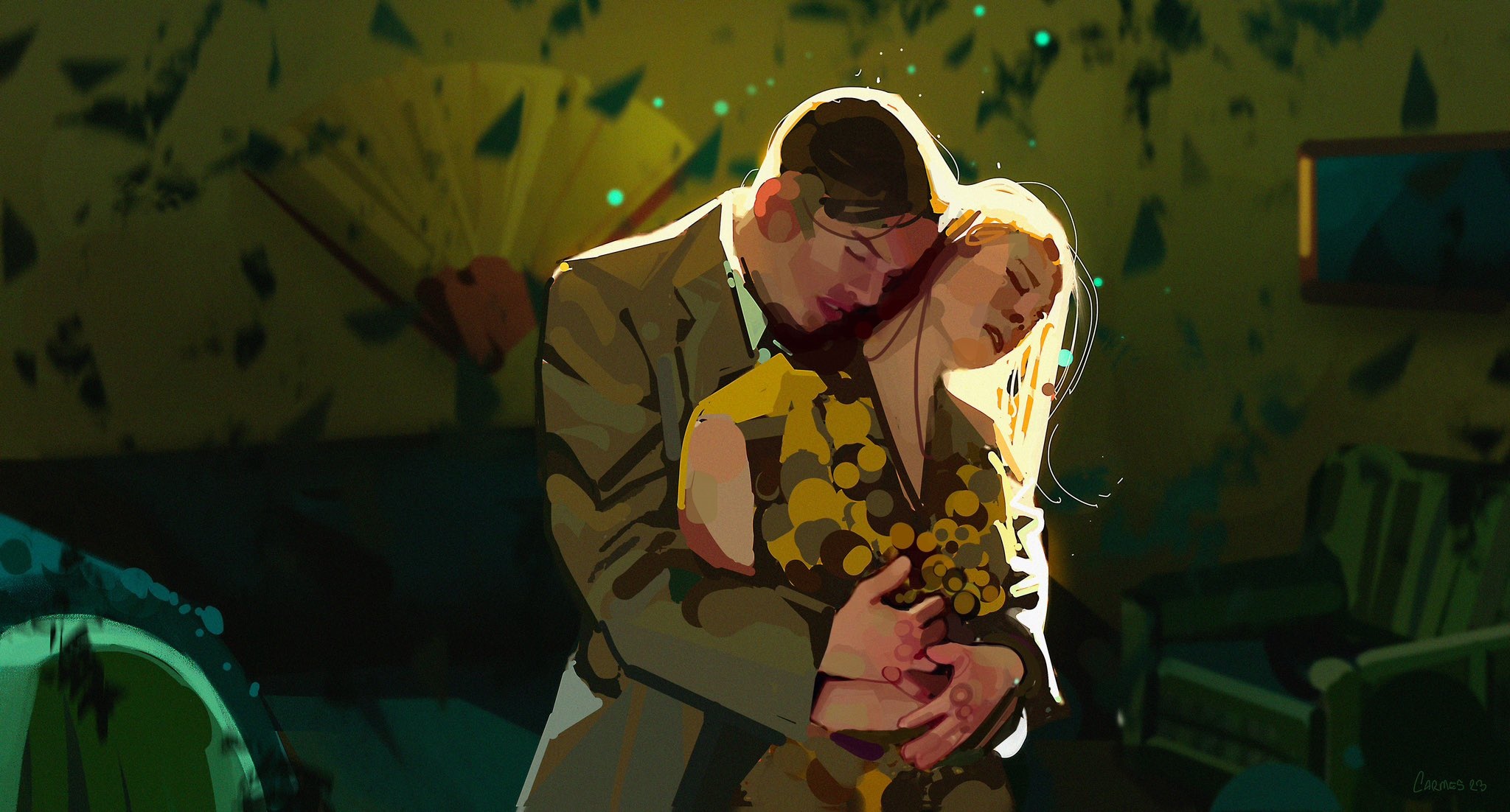 Couple hugging in a room, Shutter Island fan art HD Wallpaper