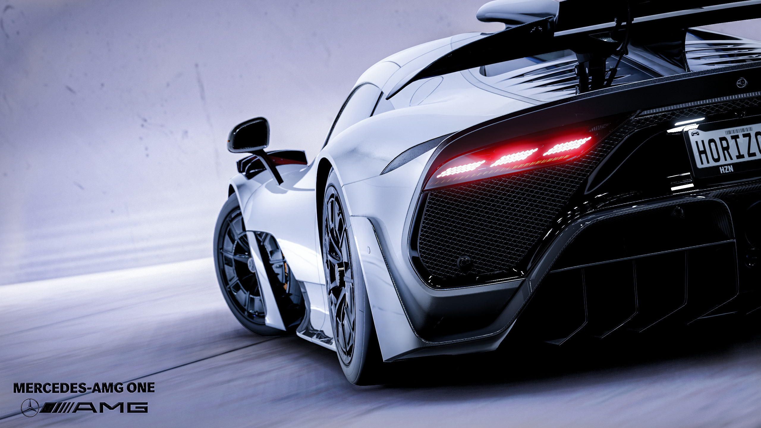 Mercedes-AMG ONE rear view in Forza Horizon 5 HD Wallpaper
