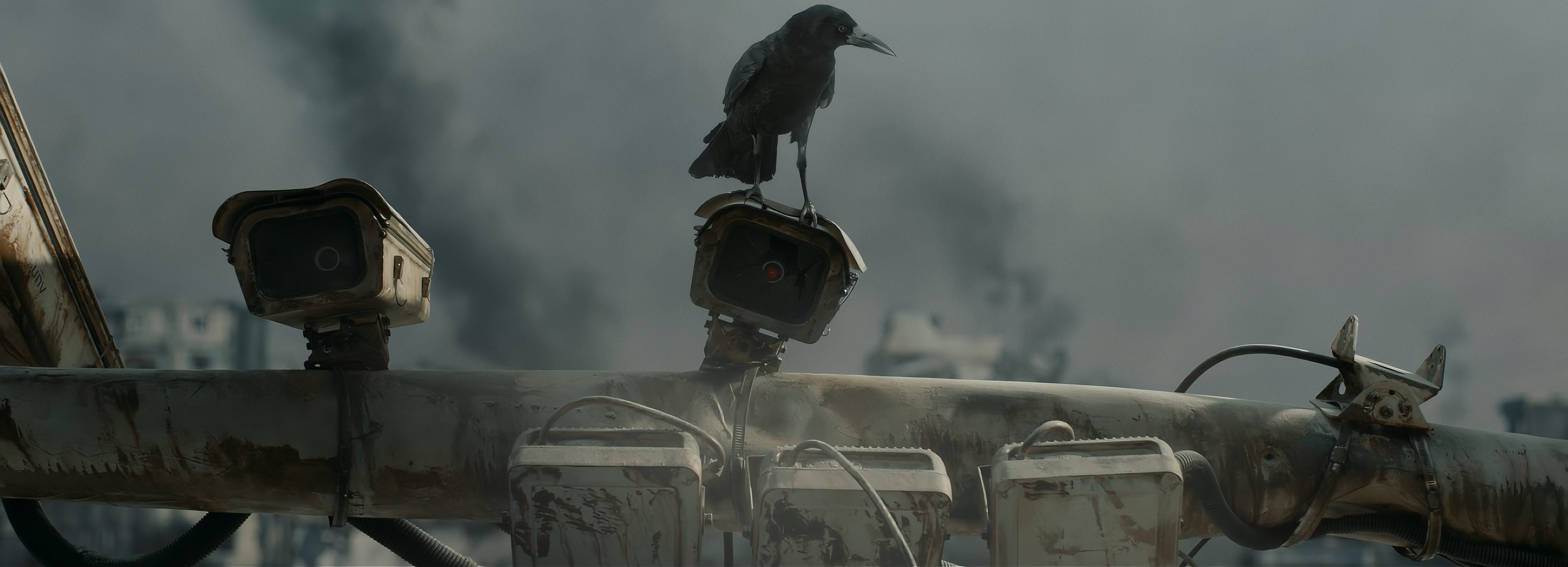 The Wandering Earth 2: Raven on Surveillance Camera HD Wallpaper