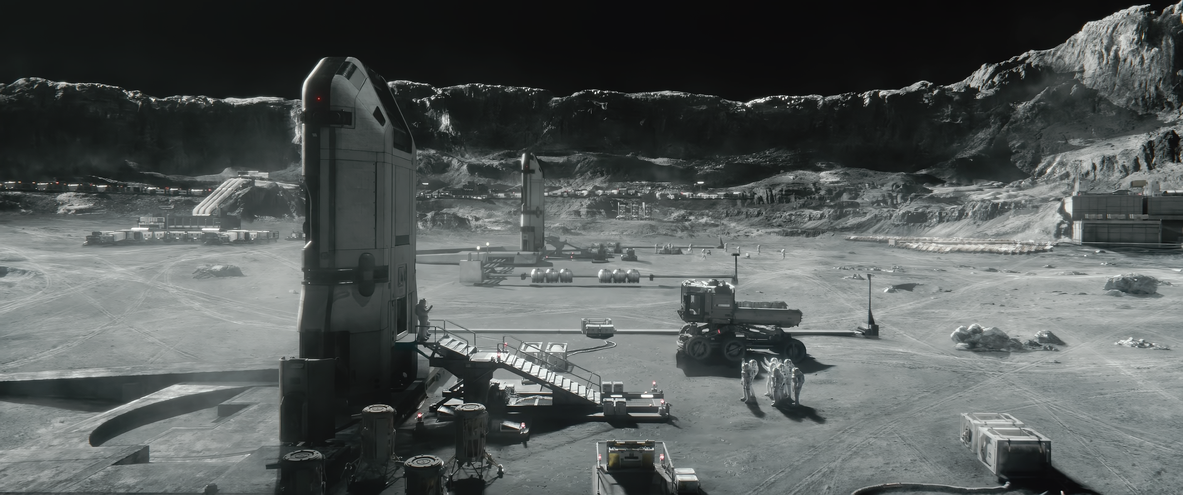 The Wandering Earth 2: Lunar Base Technology HD Wallpaper
