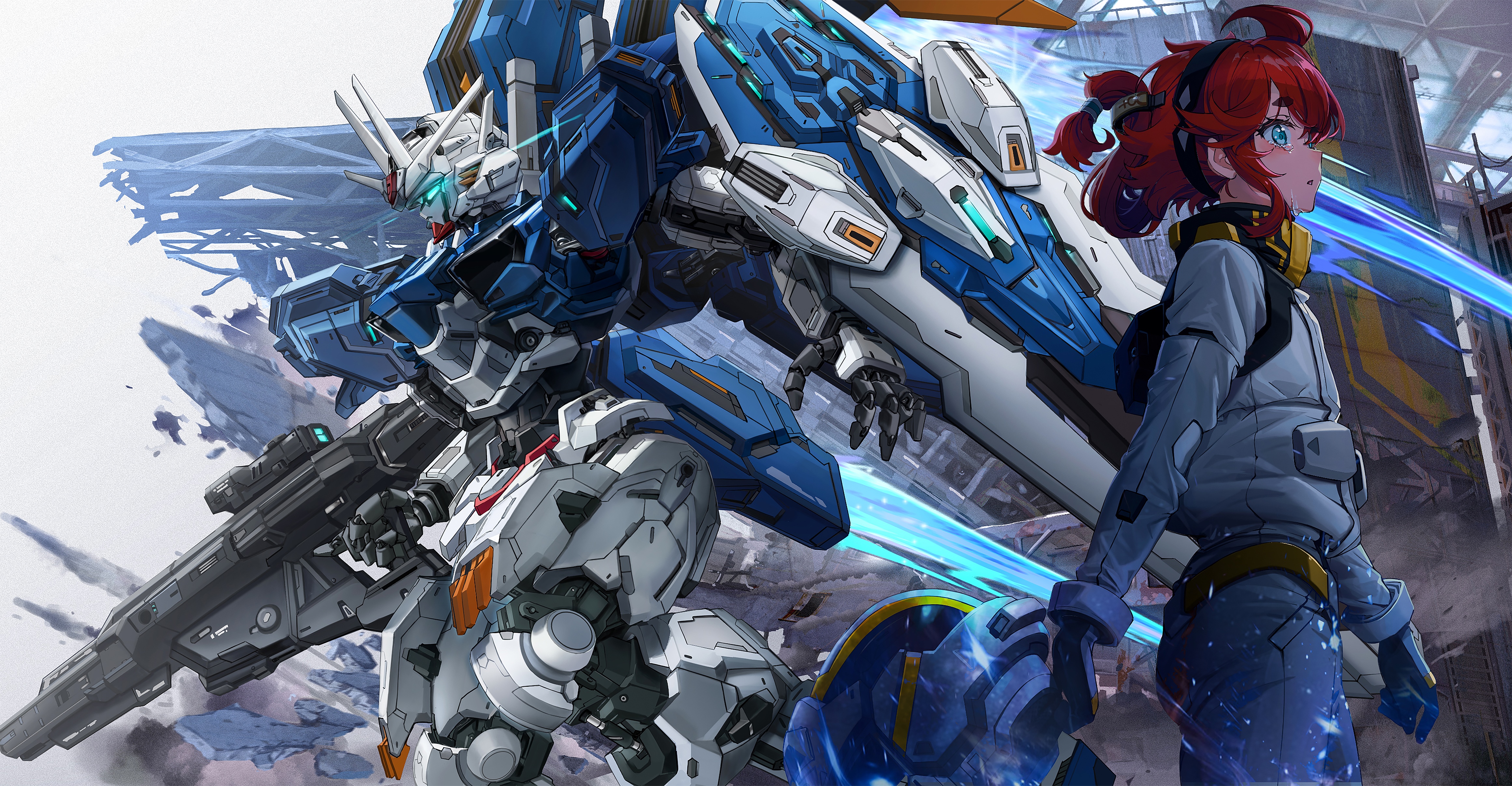 4K Gundam: The Witch from Mercury Mechs HD Wallpaper