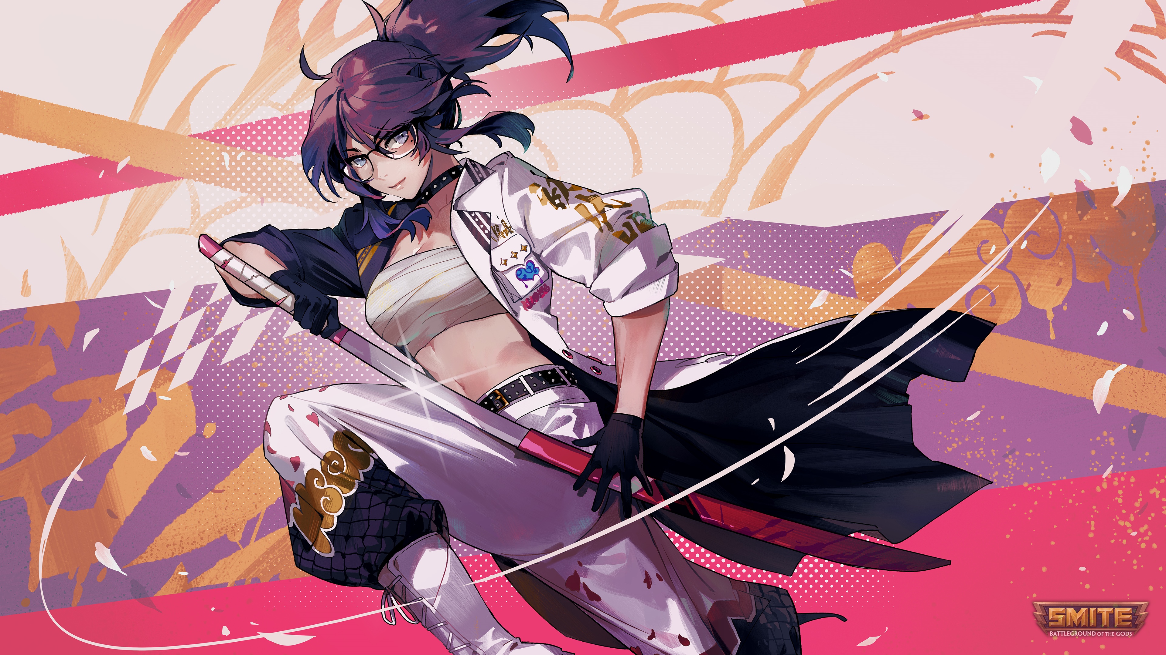 Kson with Sword and Glasses in Smite HD Wallpaper
