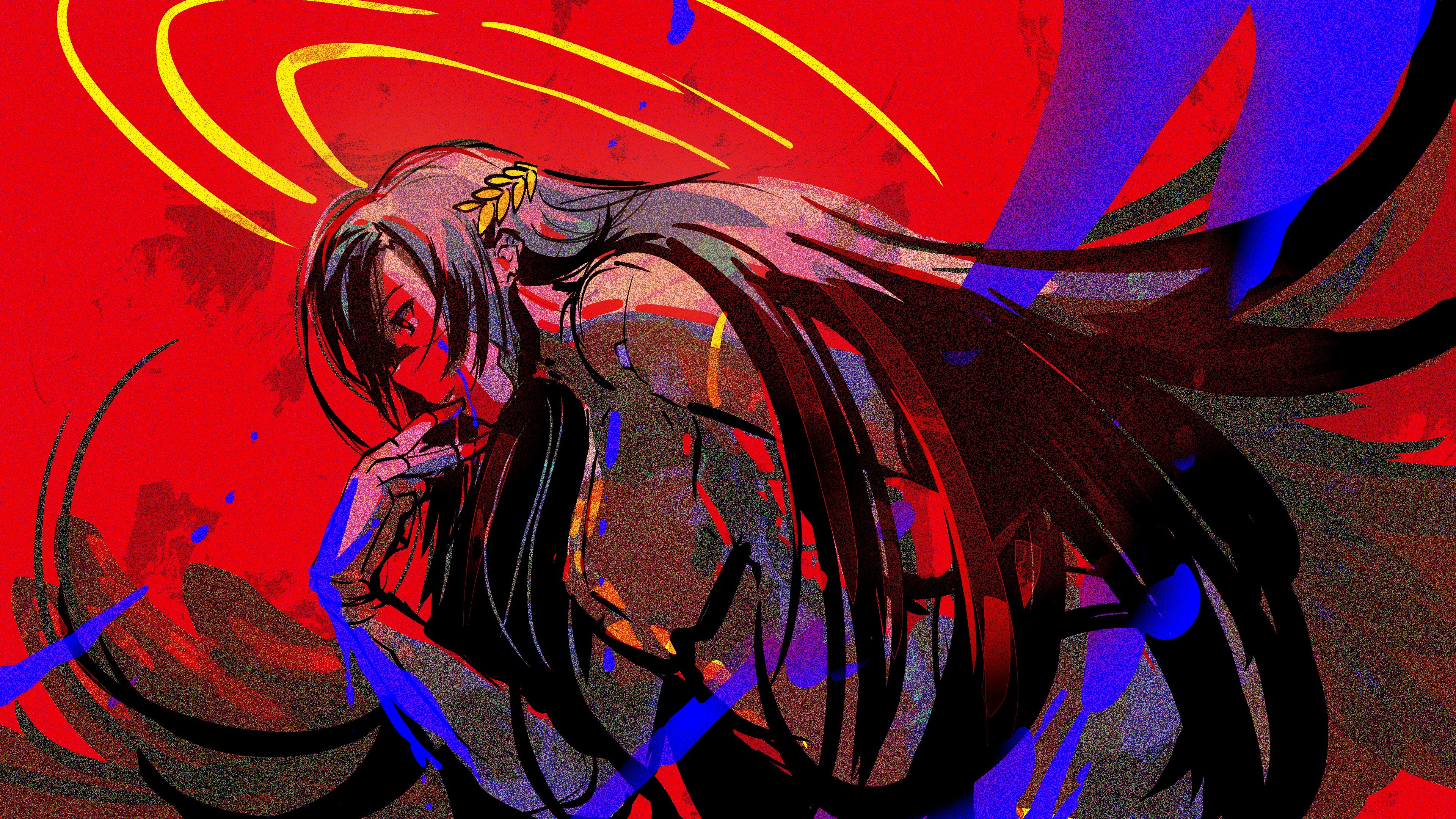 Signalis Falke abstract red HD Wallpaper
