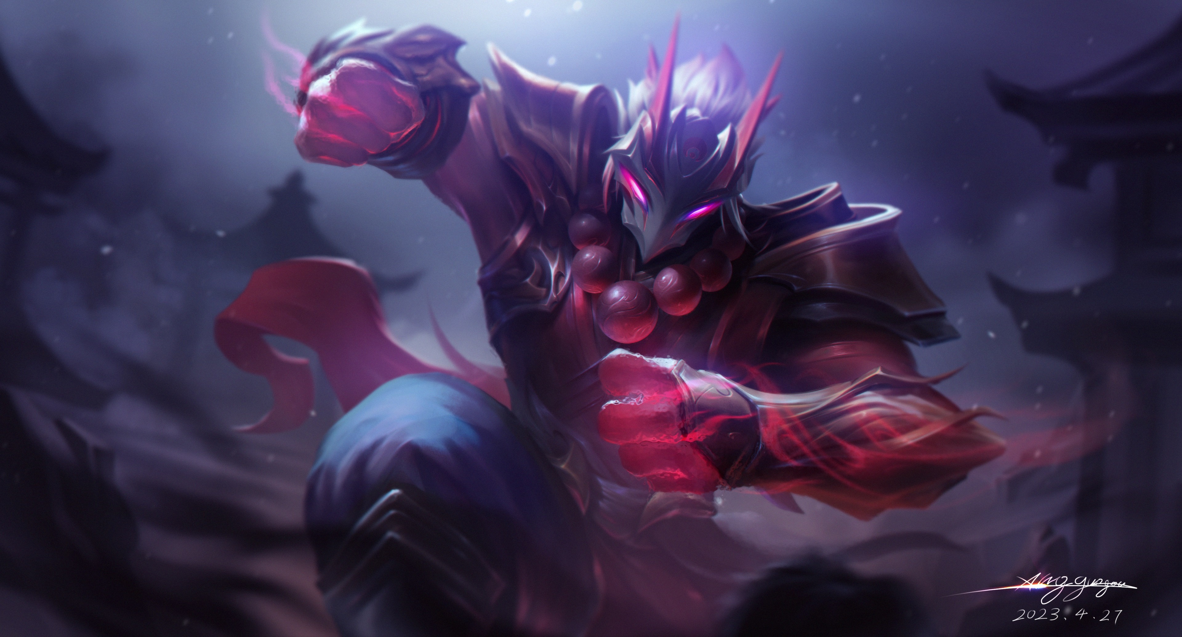 Sett from League of Legends, Blood Moon skin HD Wallpaper