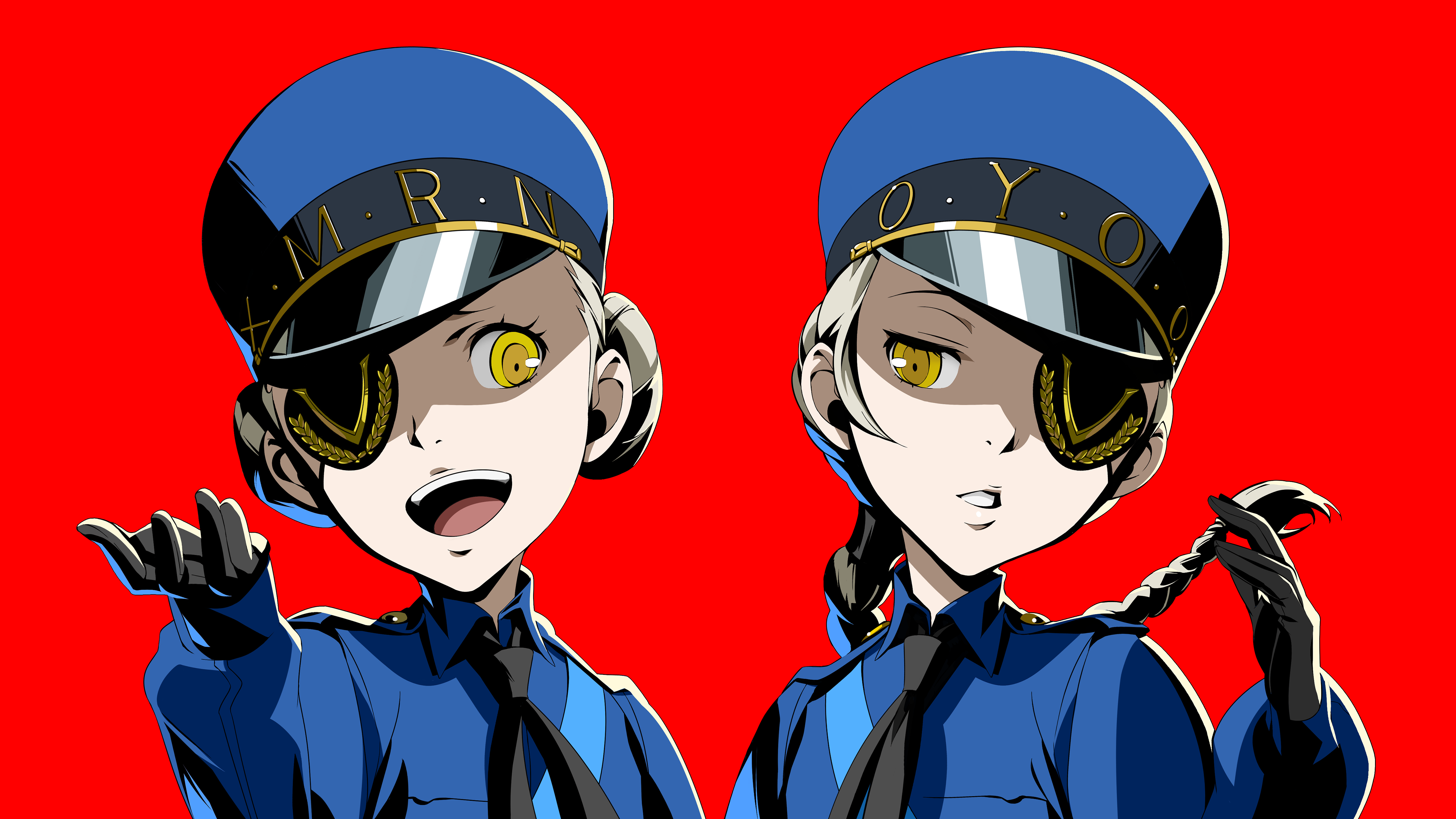 Persona 5 Velvet Room Attendants with Yellow Eyes HD Wallpaper