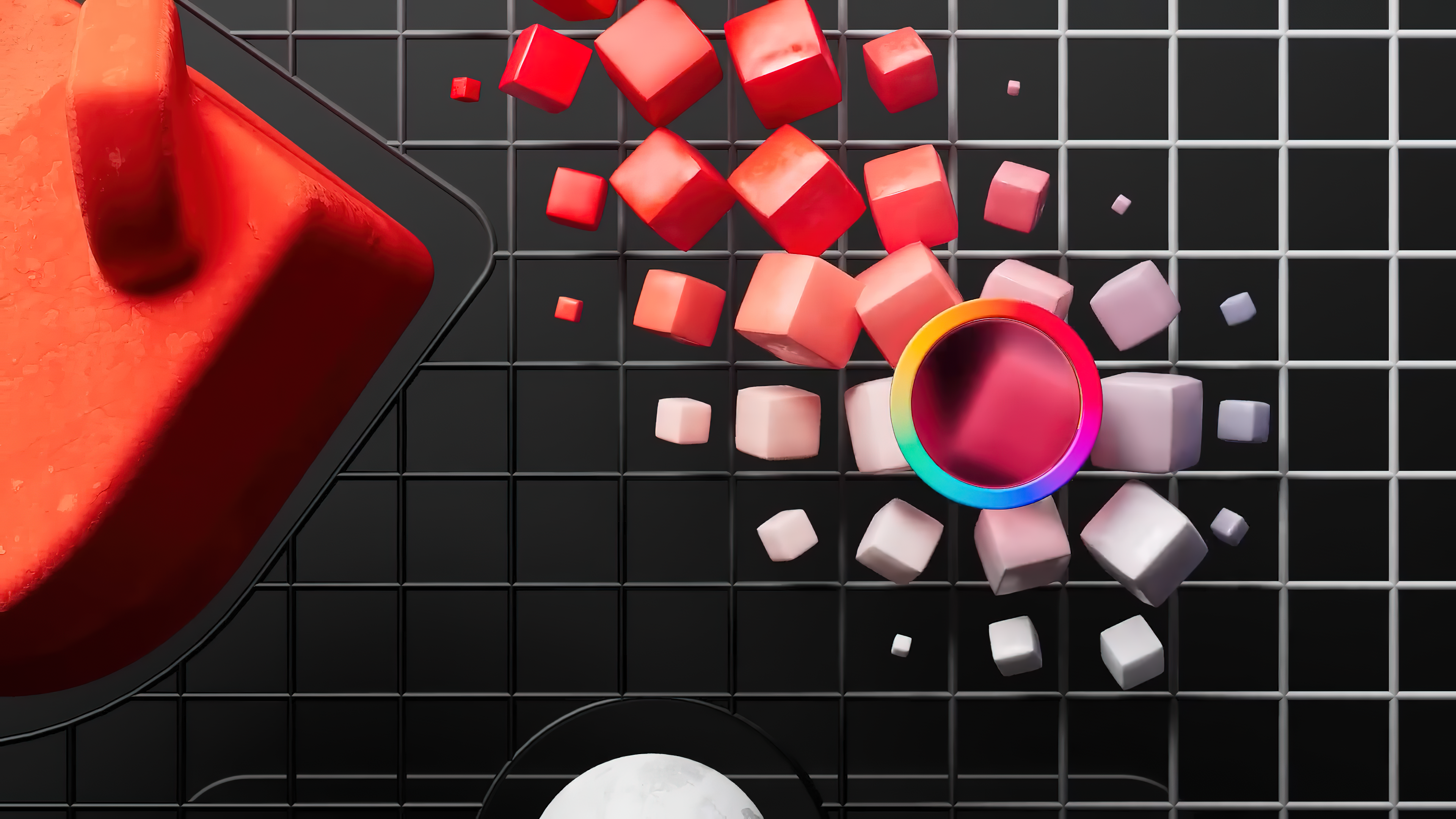 4K Windows 11 Microsoft Office Abstract Cubes HD Wallpaper