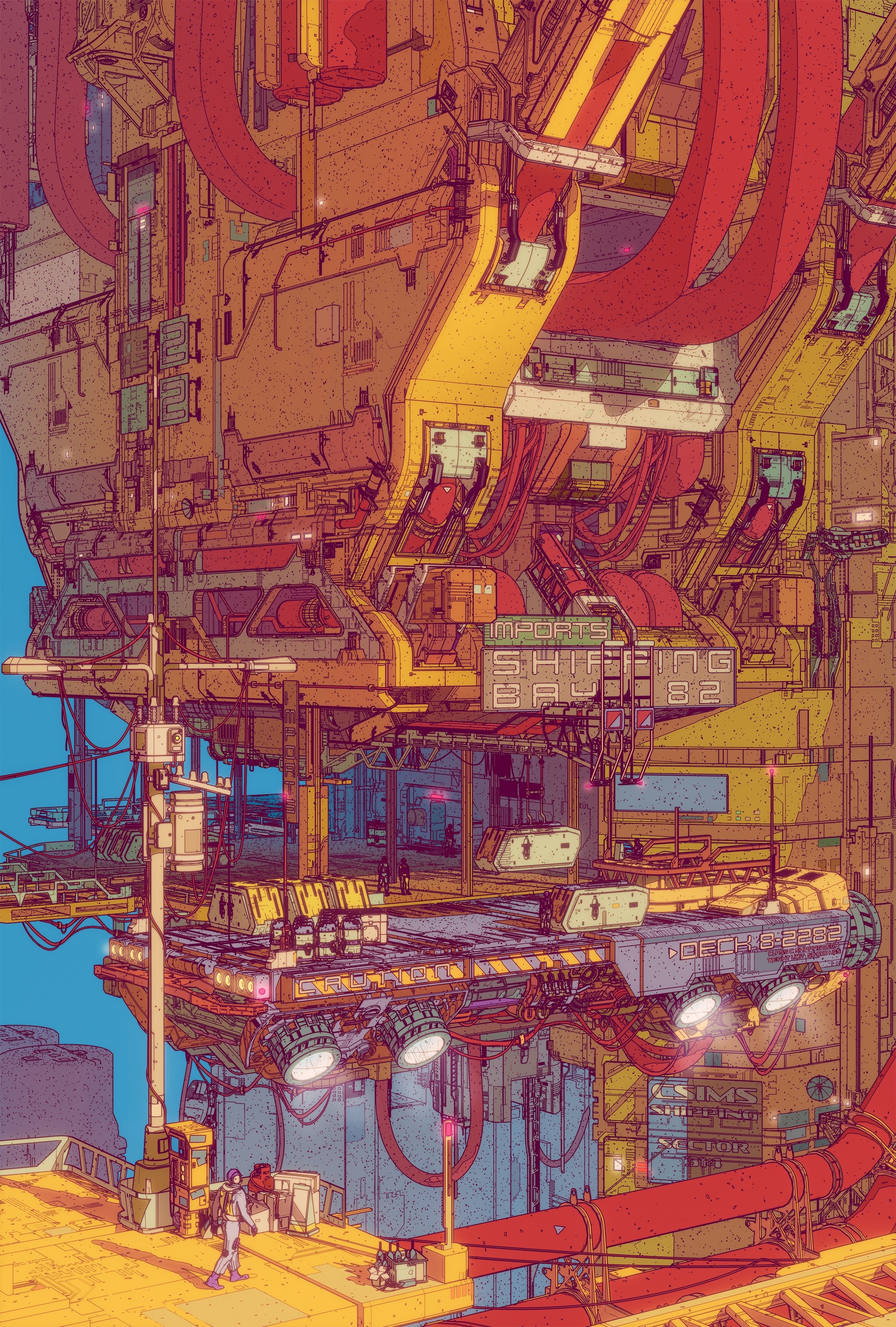 Calder Moore's Sci-Fi Import Shipping Bay 82 HD Phone Wallpaper