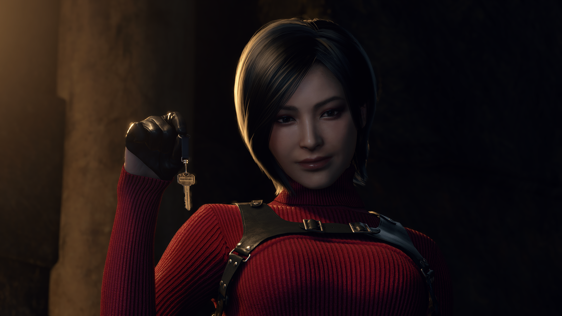 Ada Wong holding keys in Resident Evil 4 Remake HD Wallpaper