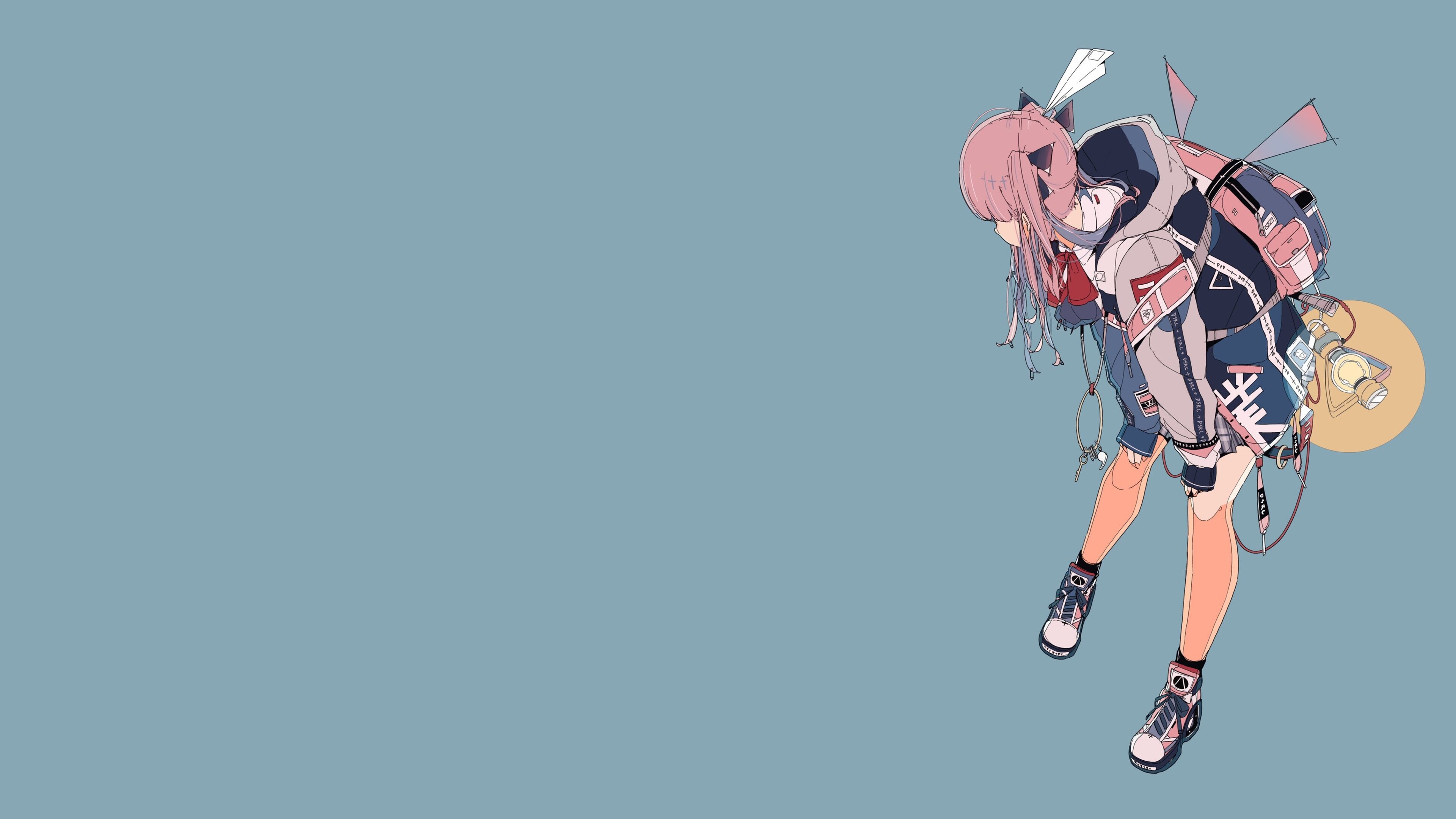 4K minimalist illustration of a character by daisukerichard HD Wallpaper