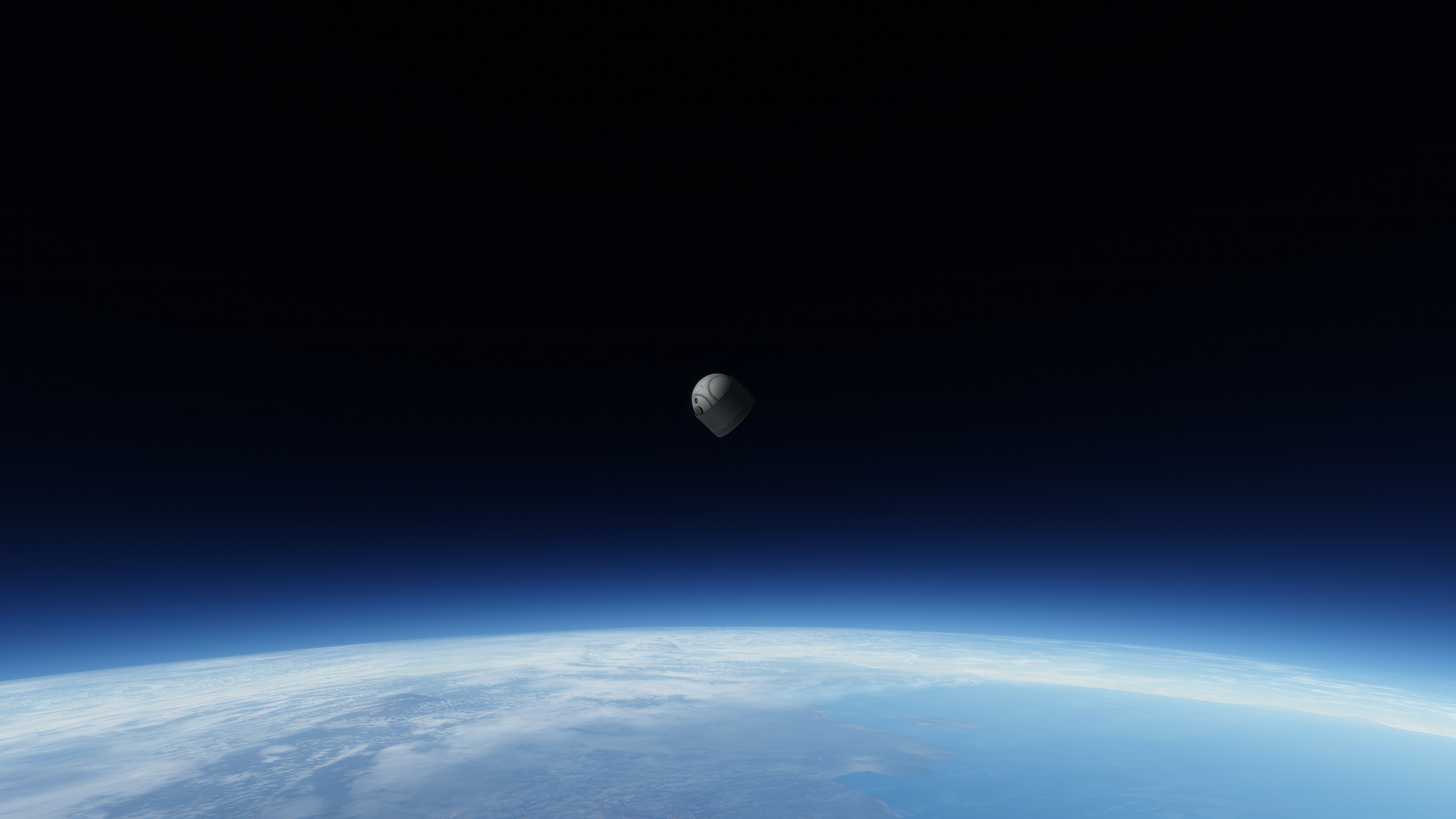 4K Kerbal Space Program spacecraft above planet HD Wallpaper