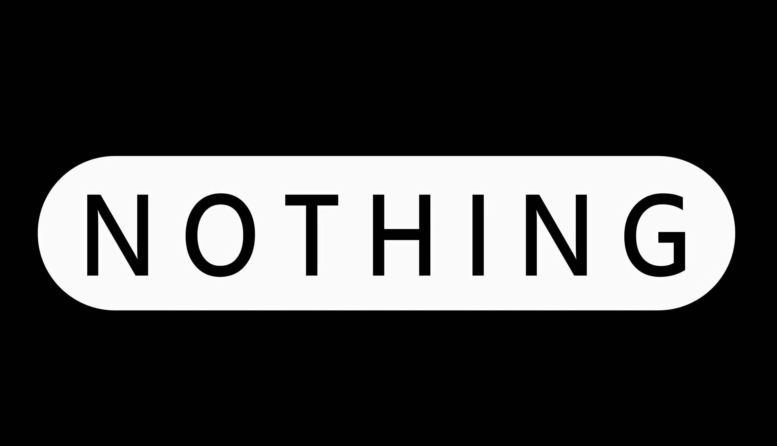 The word NOTHING in white text on a black background HD Wallpaper