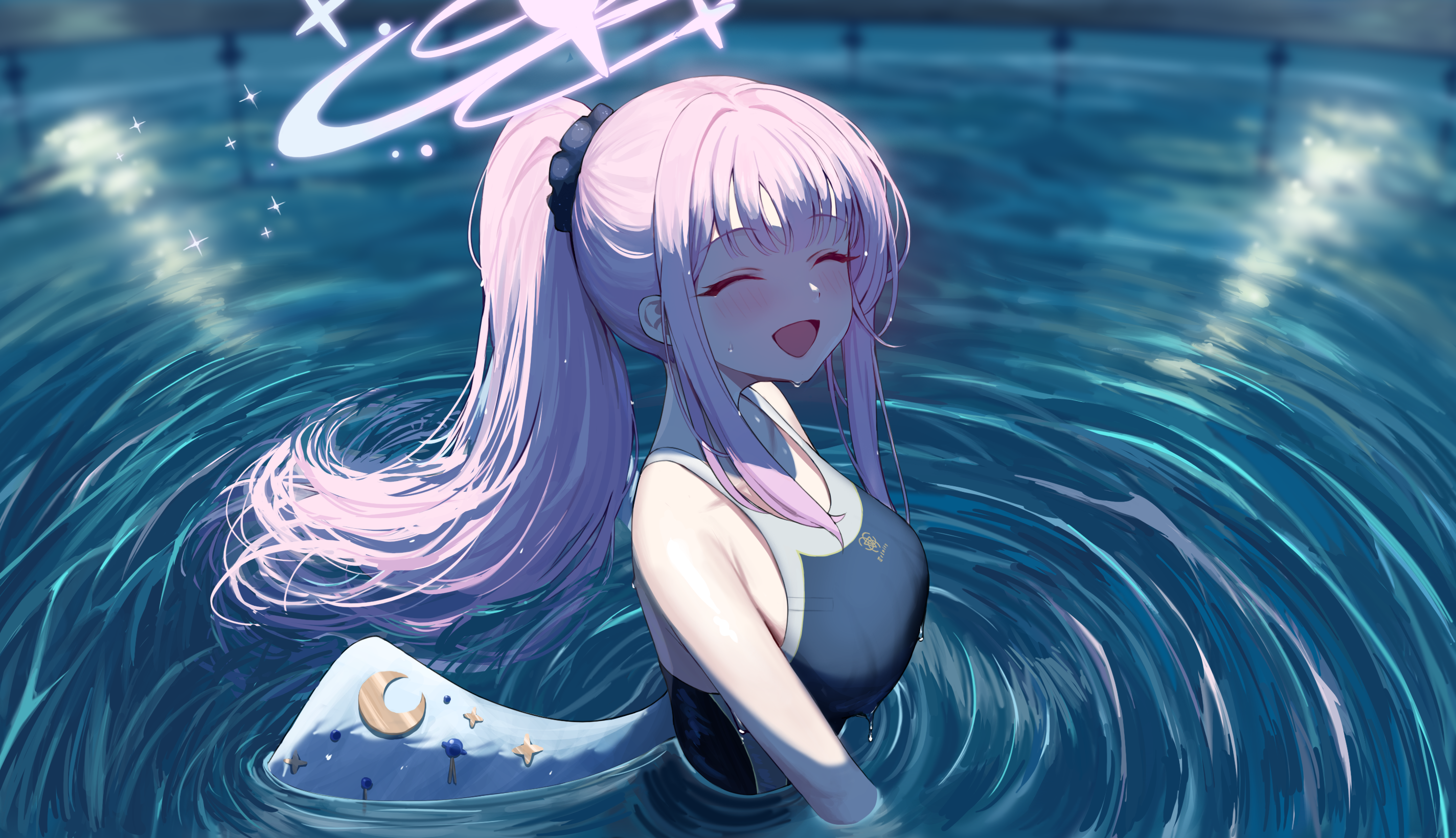 Misono Mika from Blue Archive in the water HD Wallpaper