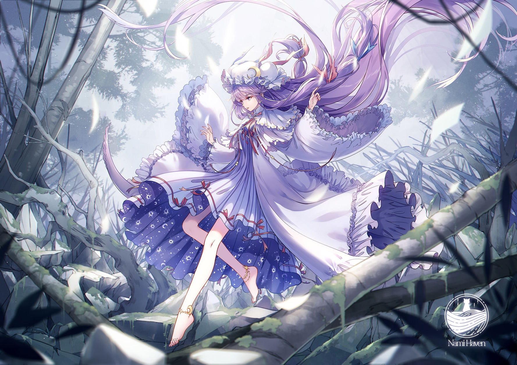 Patchouli Knowledge in a forest HD Wallpaper