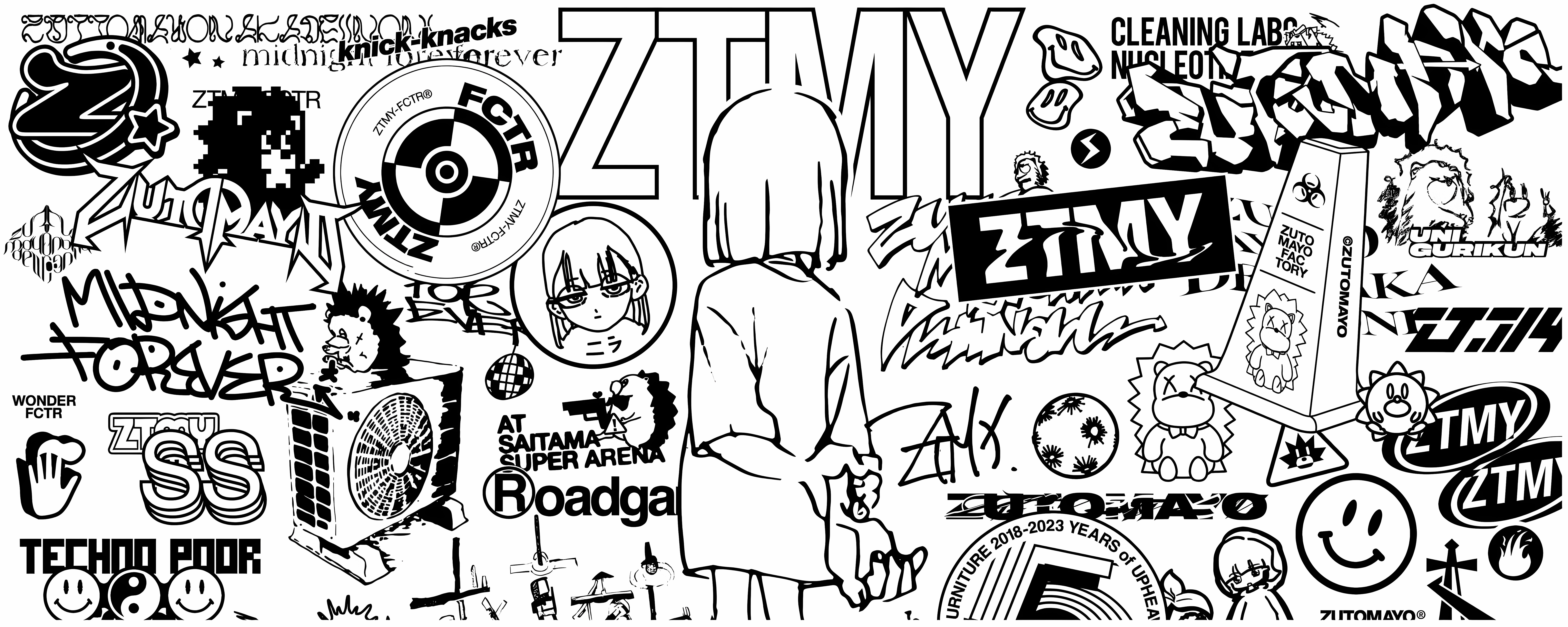 ZTMY and friends sticker collage HD Wallpaper