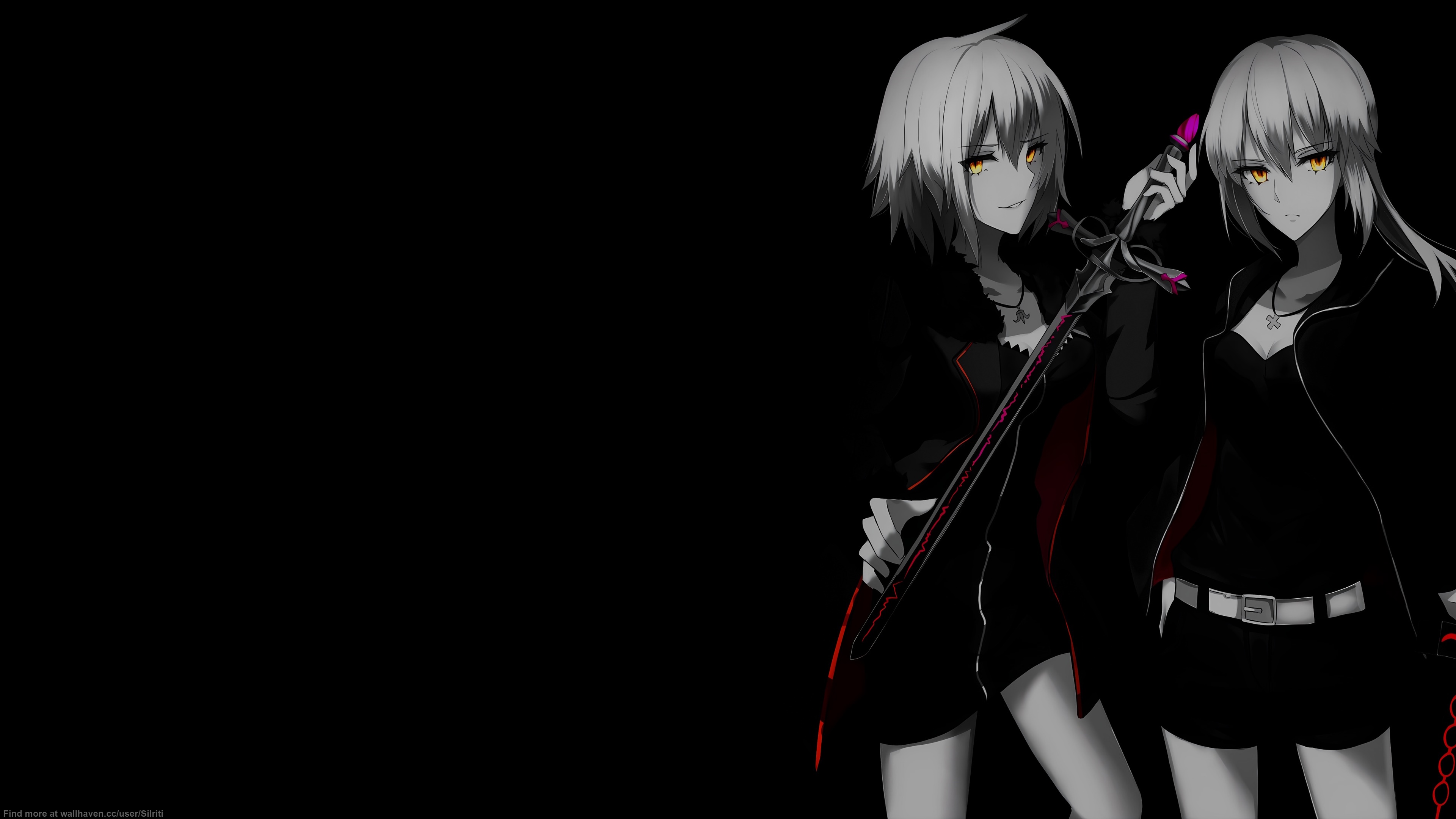 4K Fate Series Anime Girls with Swords HD Wallpaper