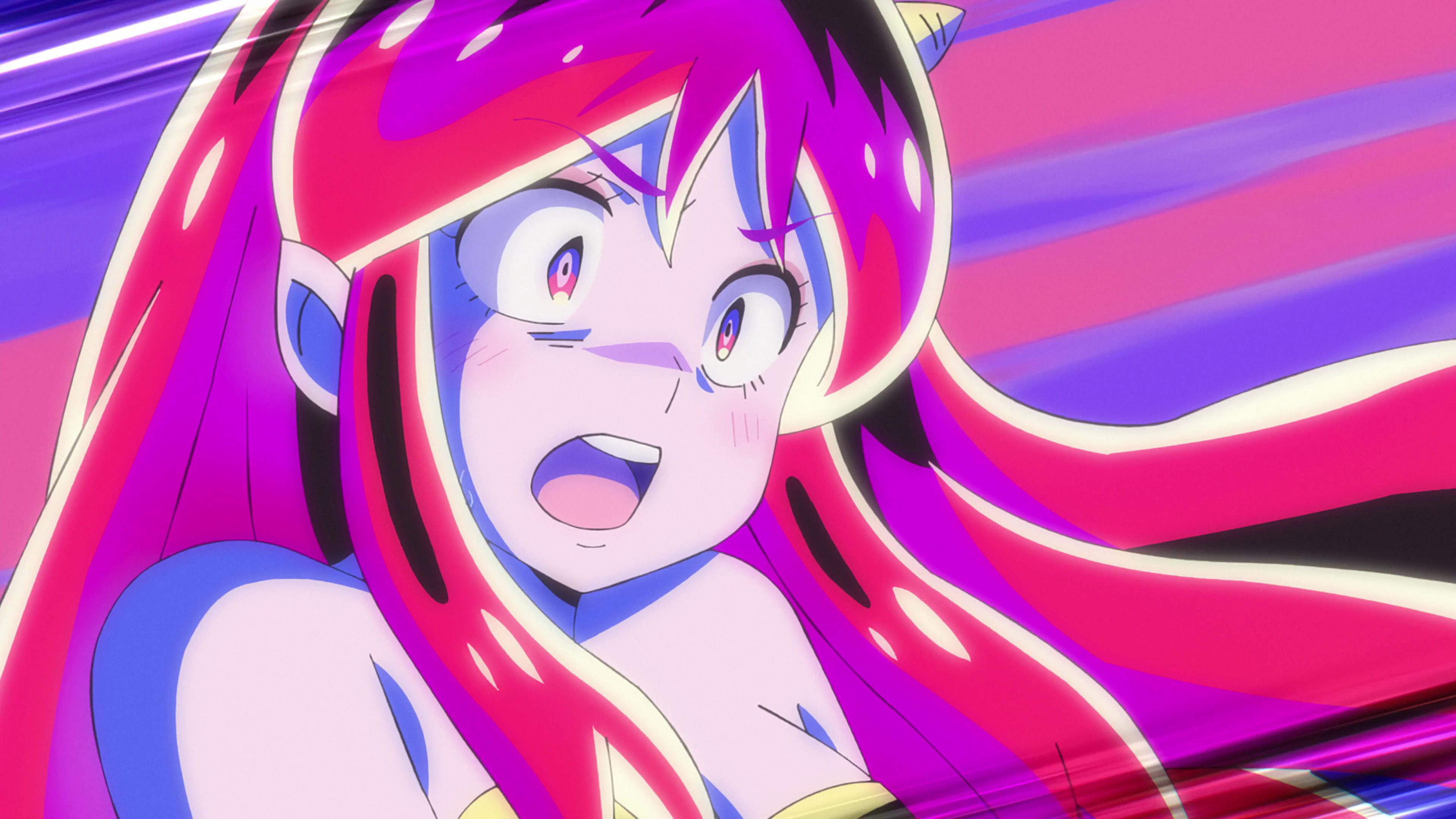 4K Lum from Urusei Yatsura, surprised expression HD Wallpaper