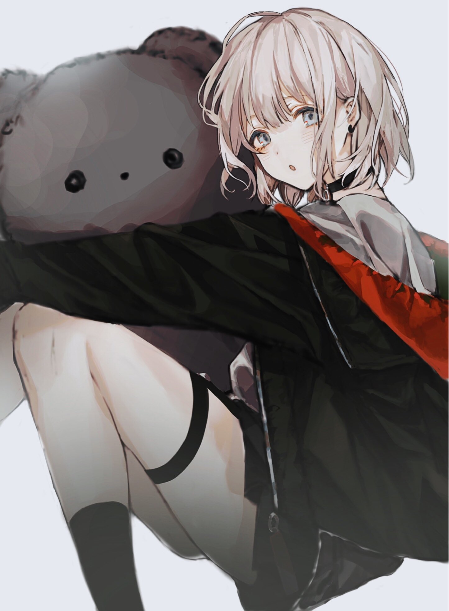 Girl with a teddy bear HD Phone Wallpaper